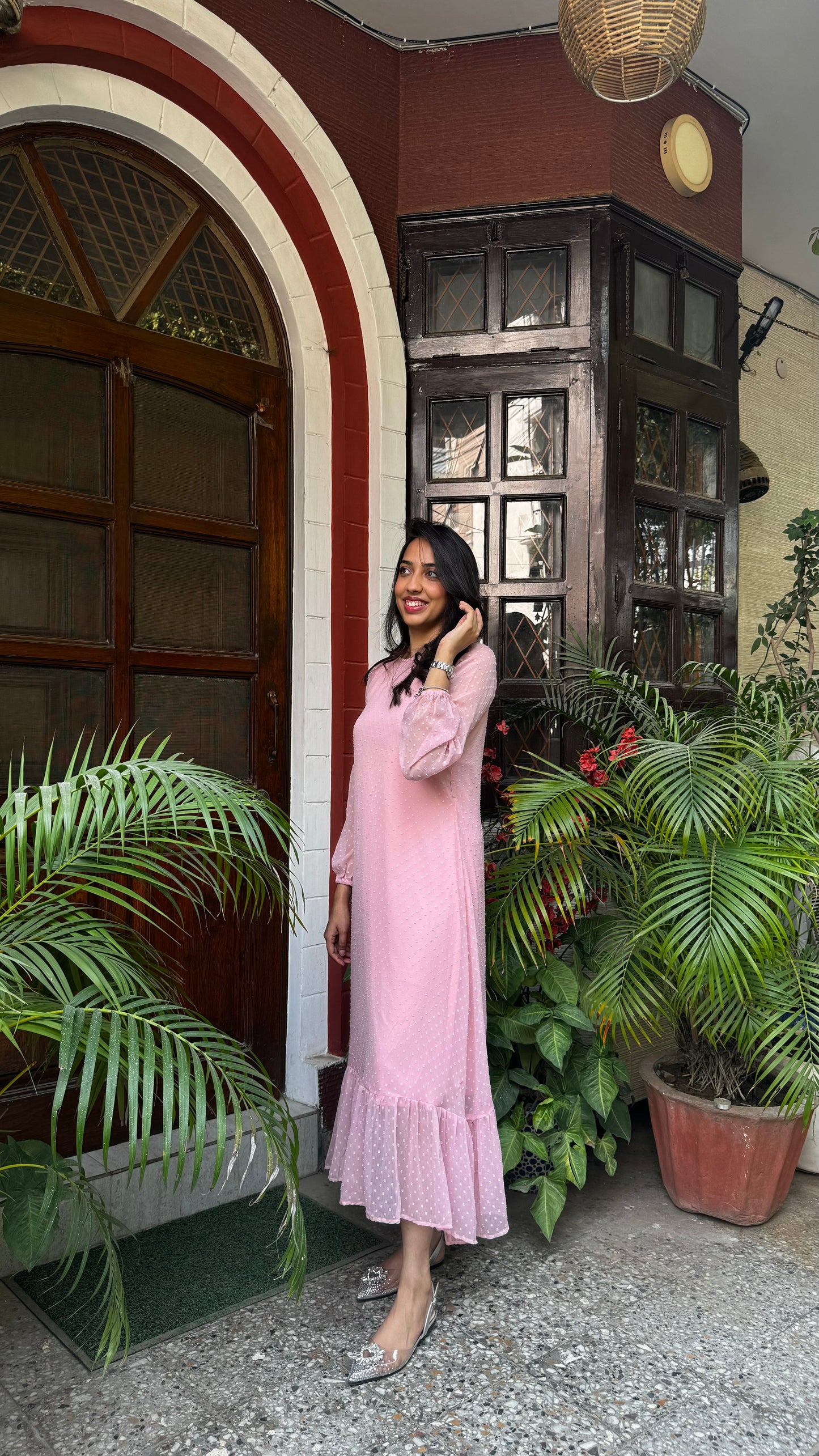 Dreamy Drapes Dress- Pink (Luxe Collection)