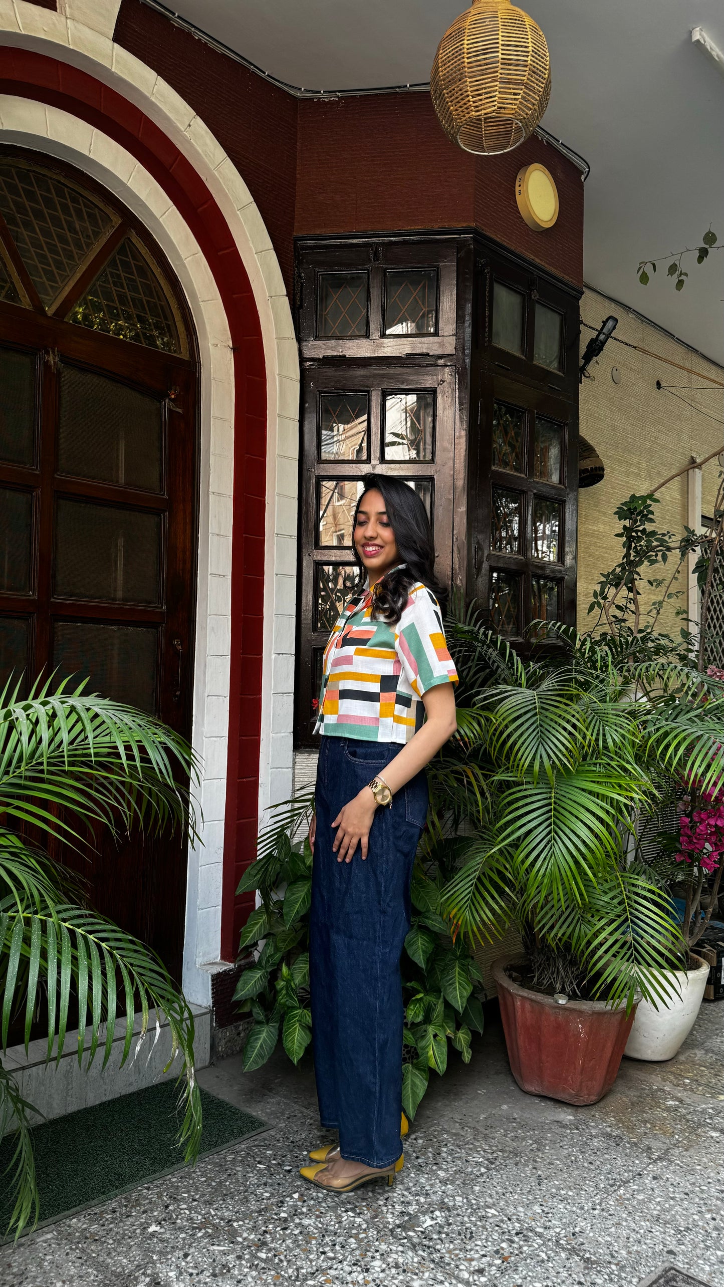 Squared Up Cropped Shirt