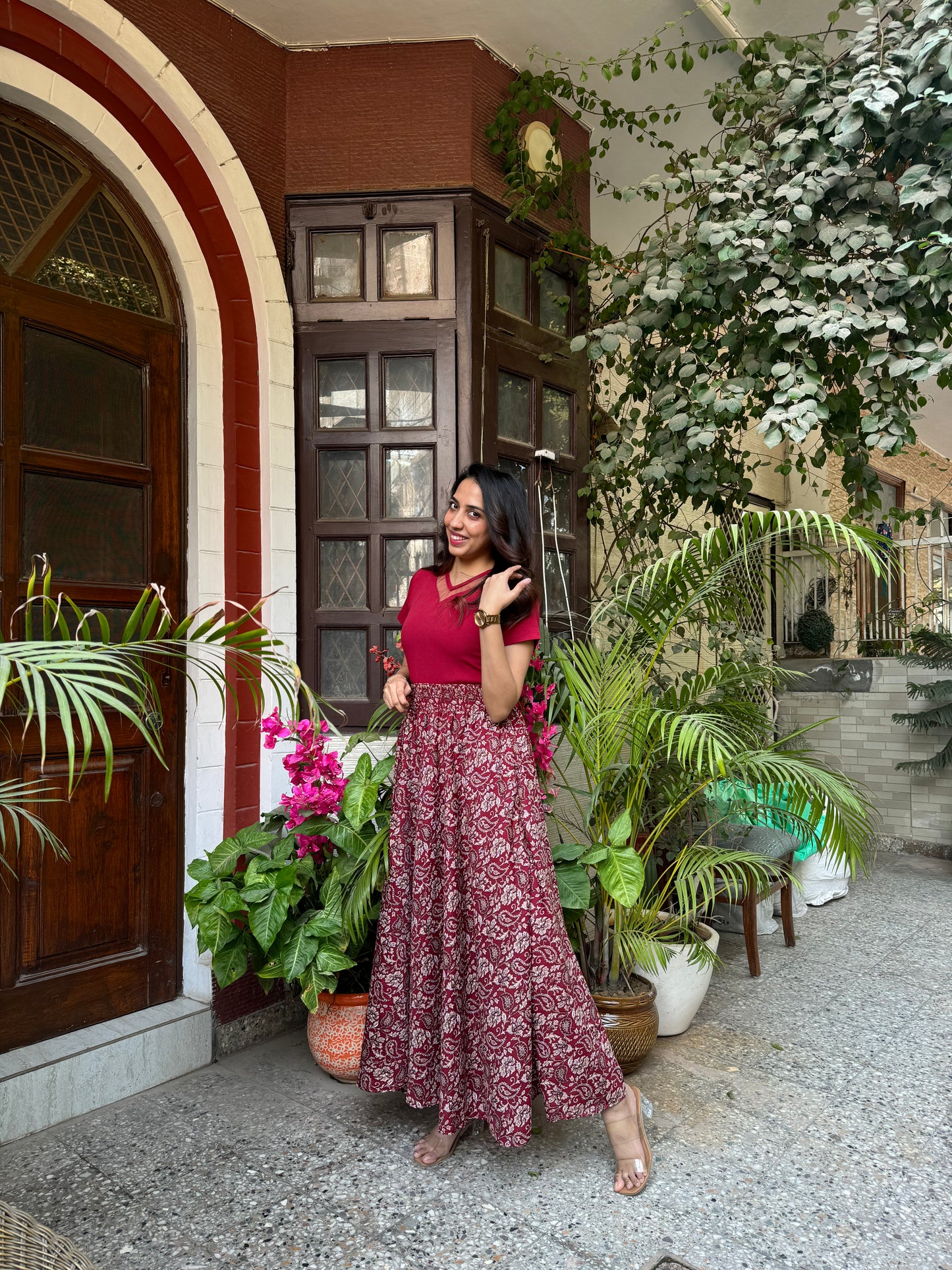 Floral Paisley Palazzo (Free Size)
