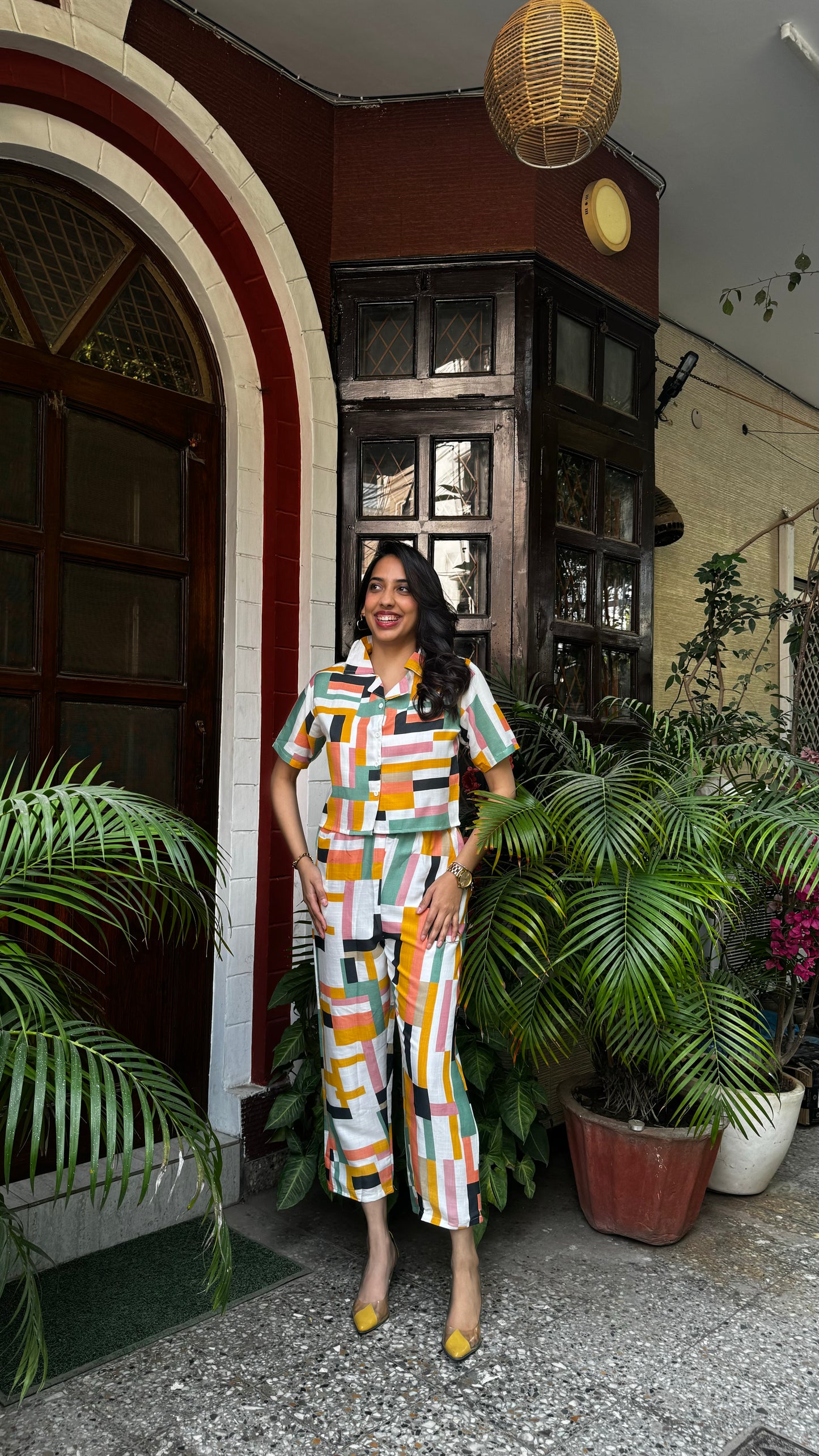 Squared Up Co-Ord Set - Orange