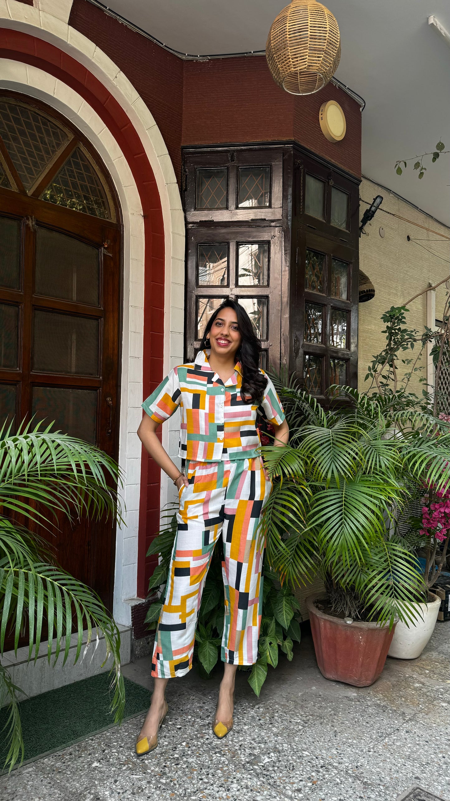 Squared Up Co-Ord Set - Orange