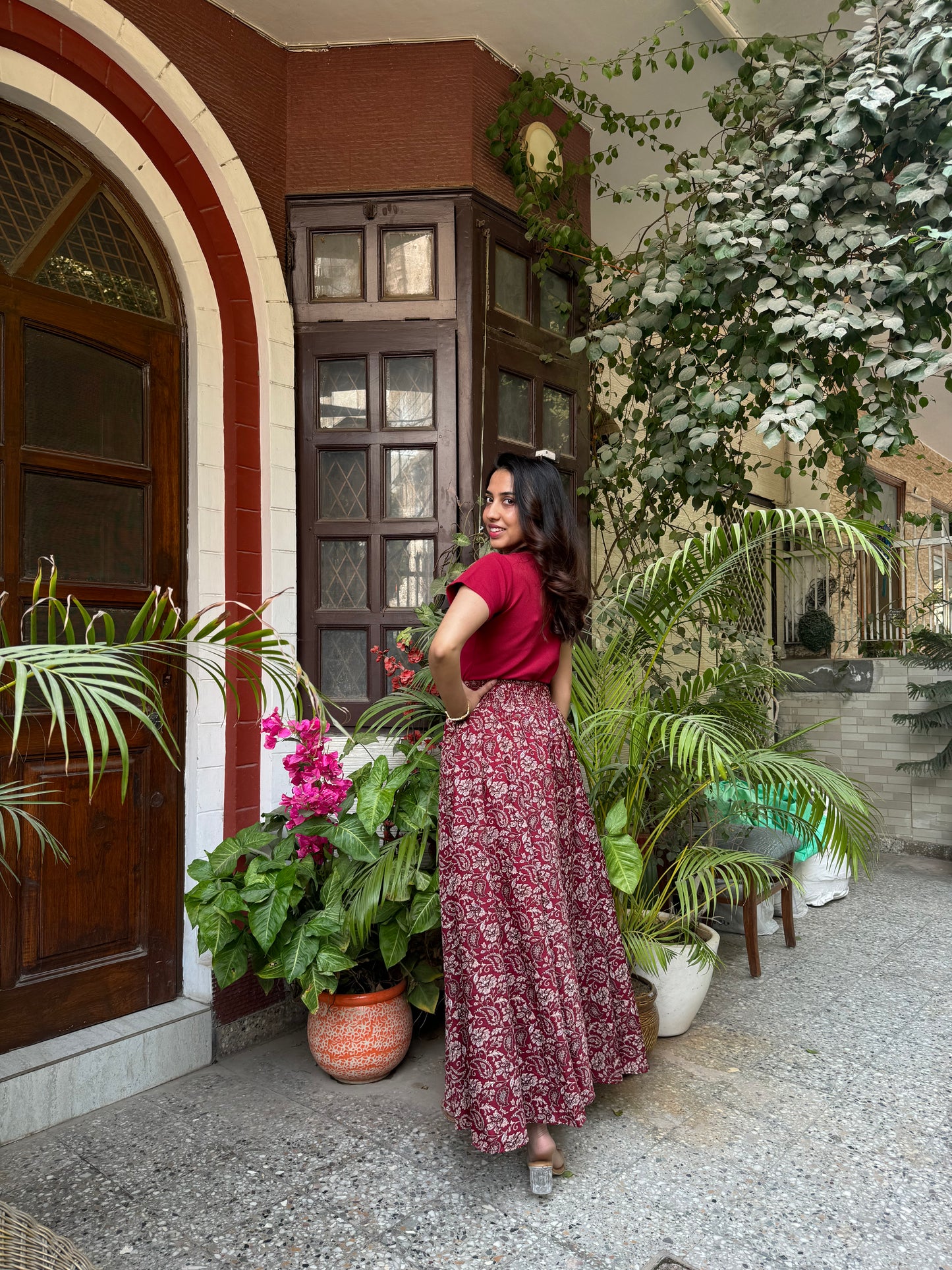 Floral Paisley Palazzo (Free Size)
