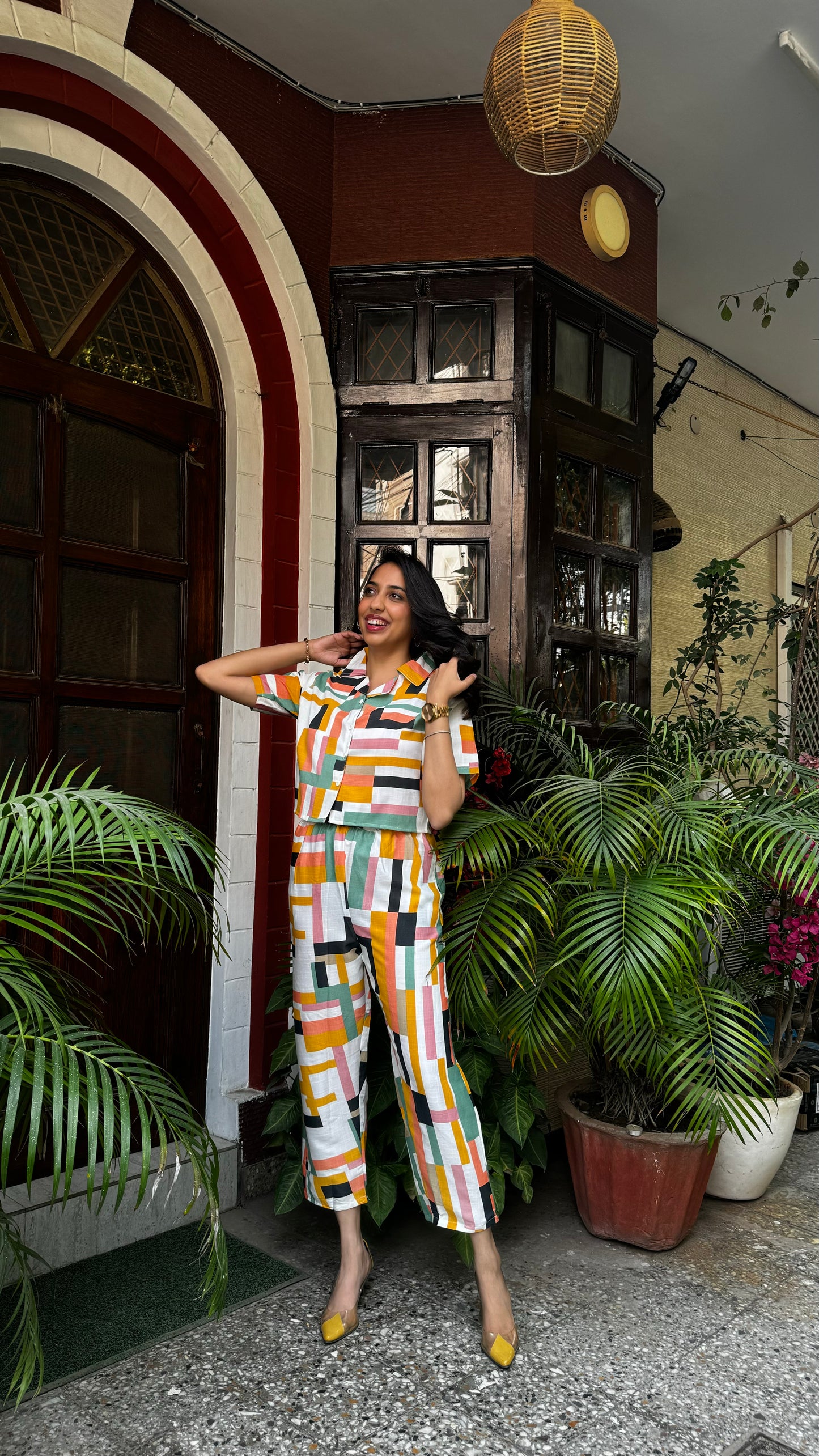 Squared Up Co-Ord Set - Orange