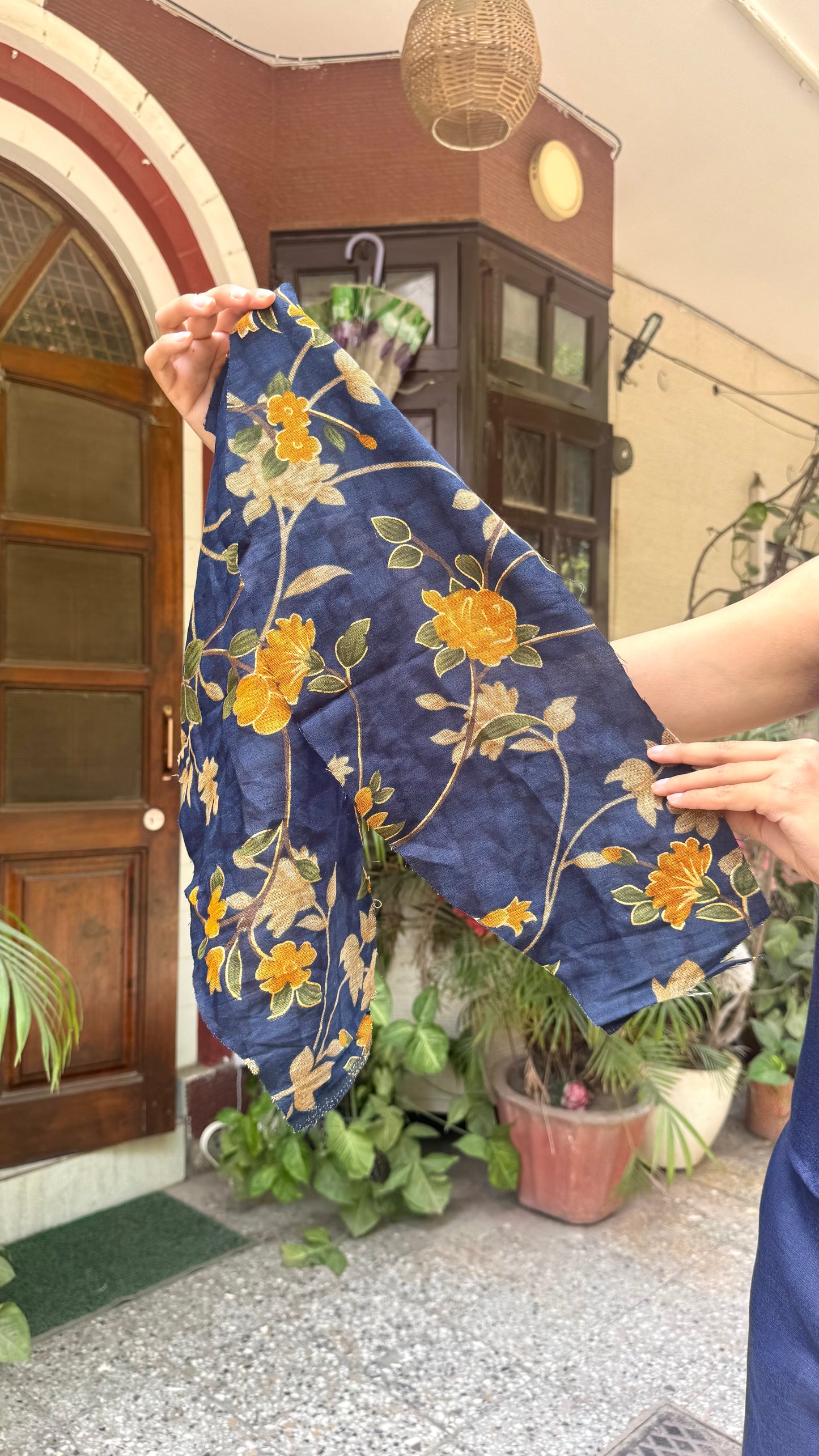 Secret Garden Luxe Set - Navy - WITH SLEEVES FABRIC