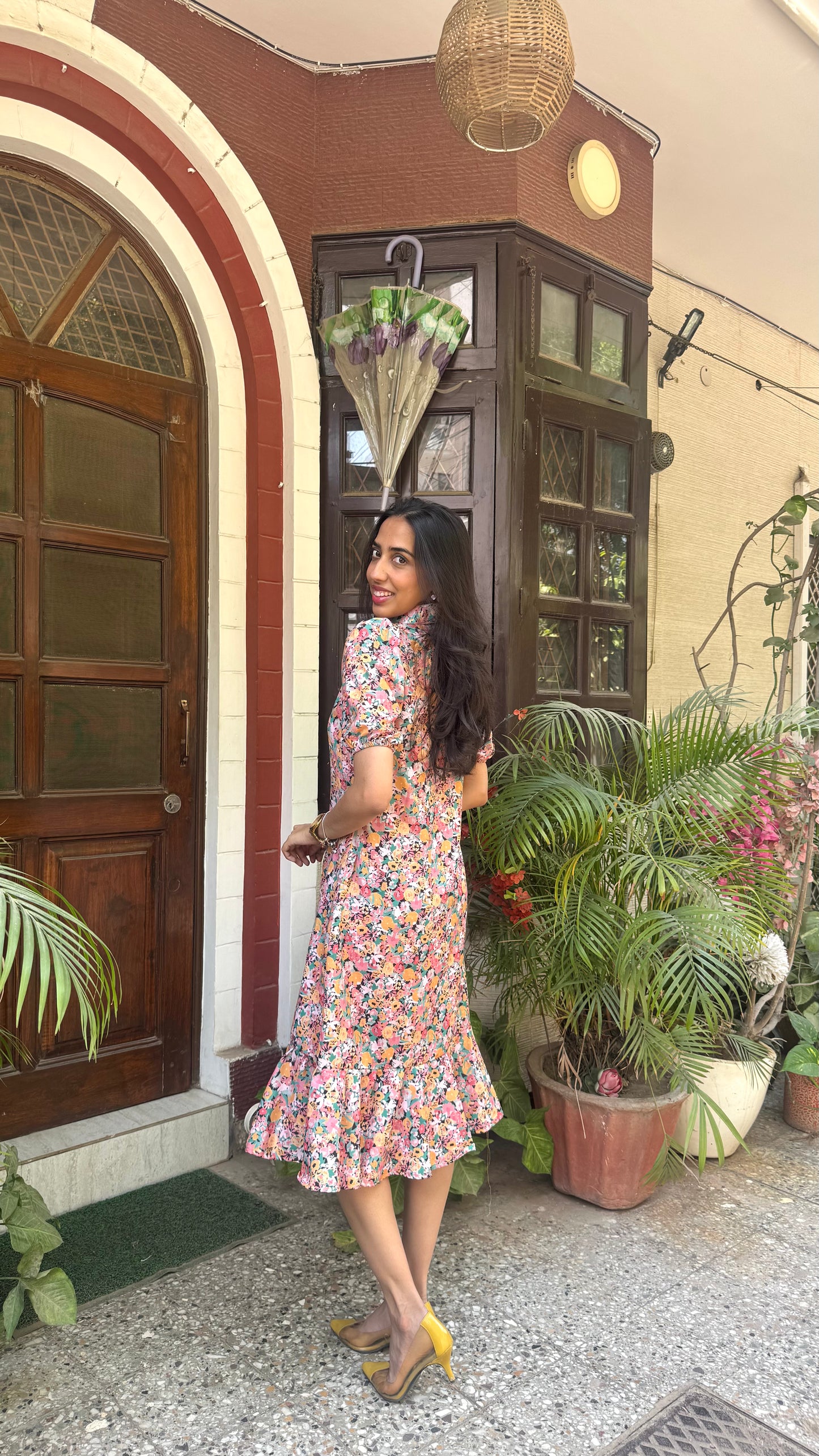 Summer Island Floral Cotton Dress – Colorful
