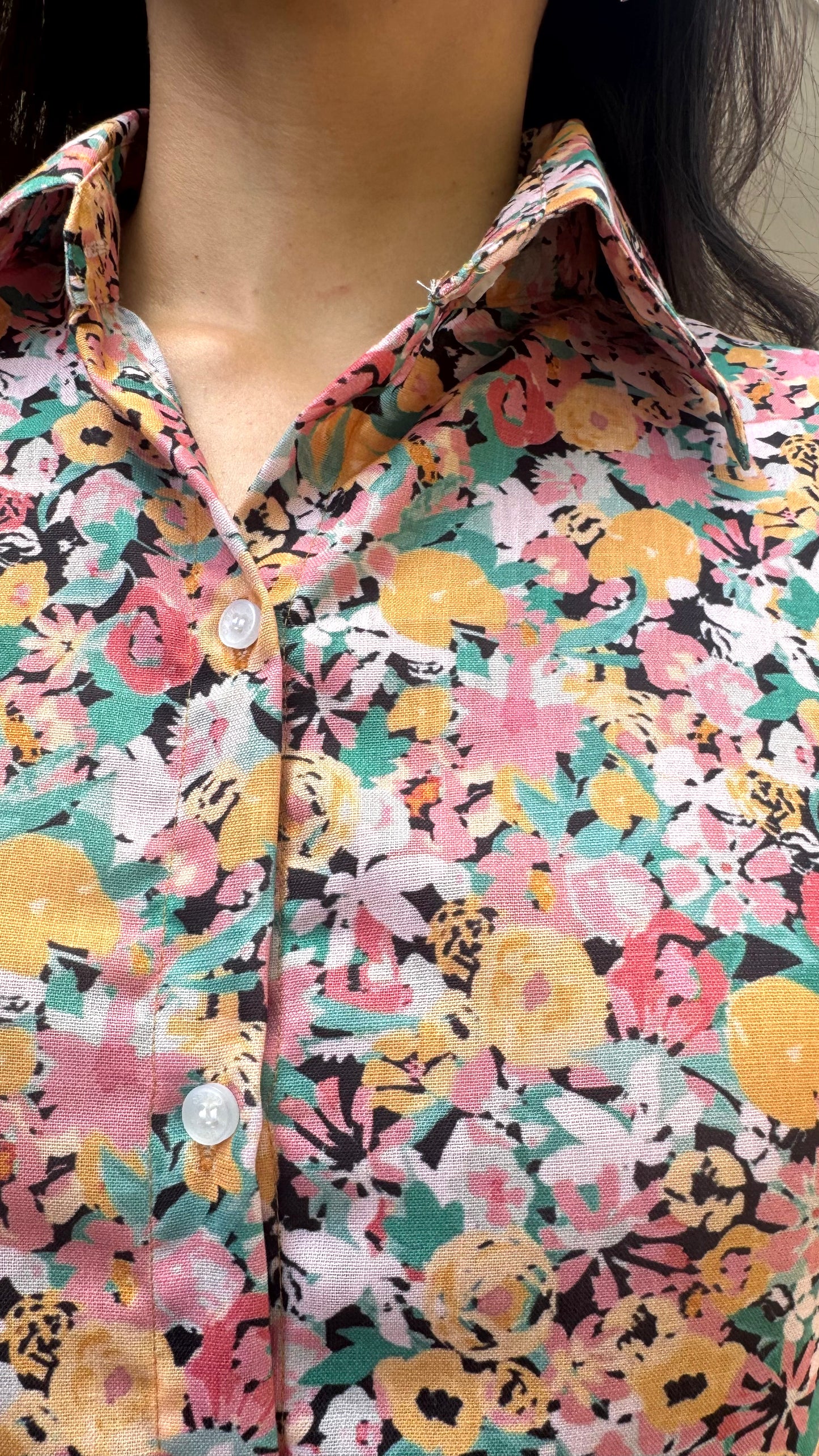Summer Island Floral Cotton Dress – Colorful