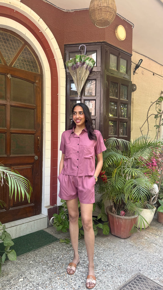 Peter Pan Cotton Set - Mauve