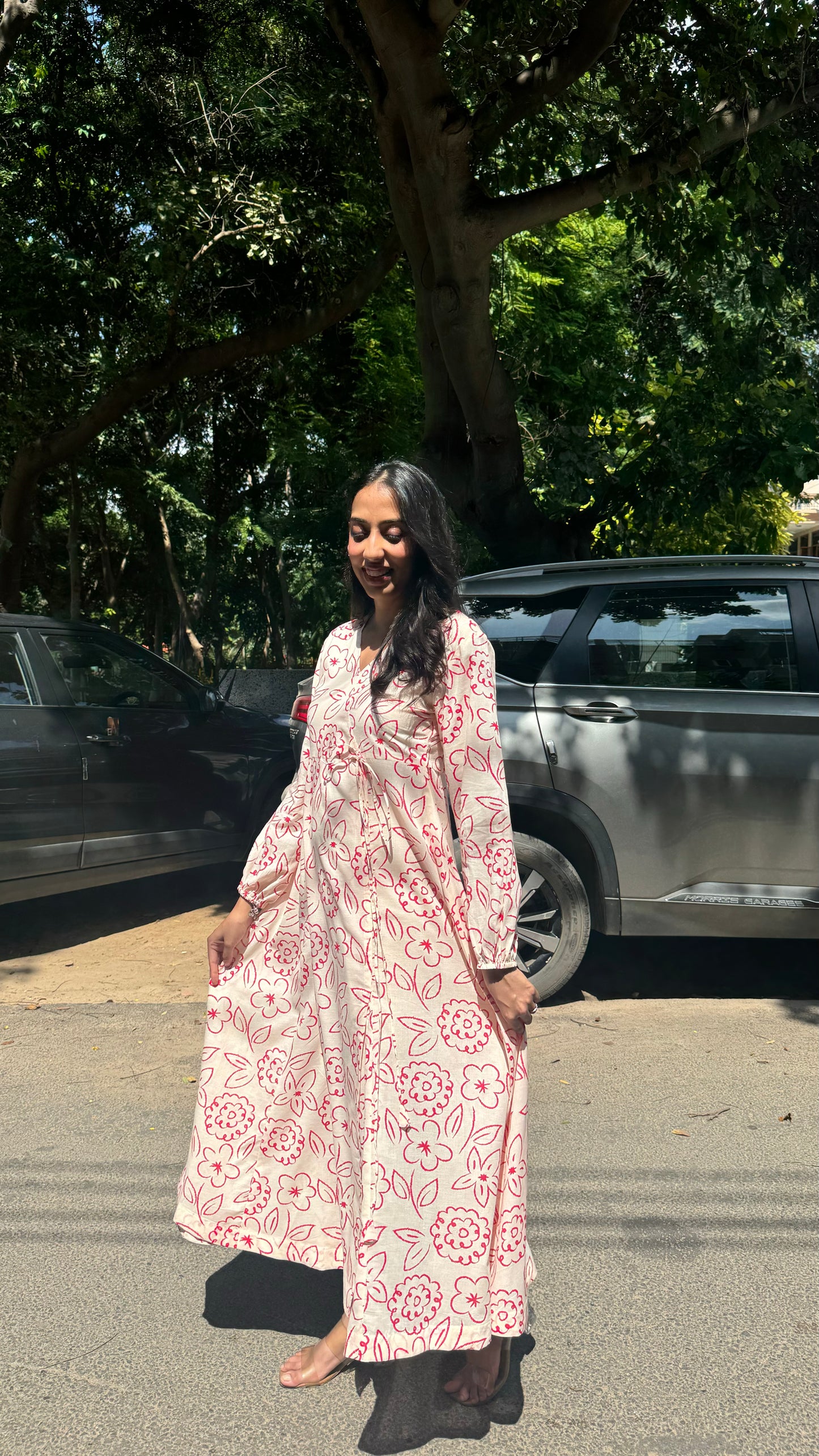 Hunny Stitched Wrap Maxi - Cream (Premium Collection)