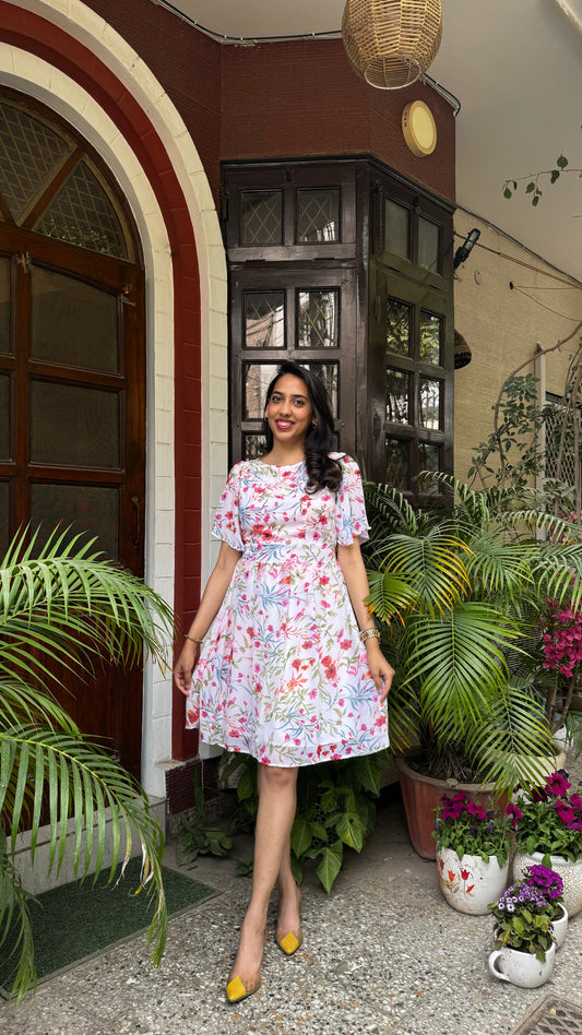 Summer Dream Pastel Dress - White