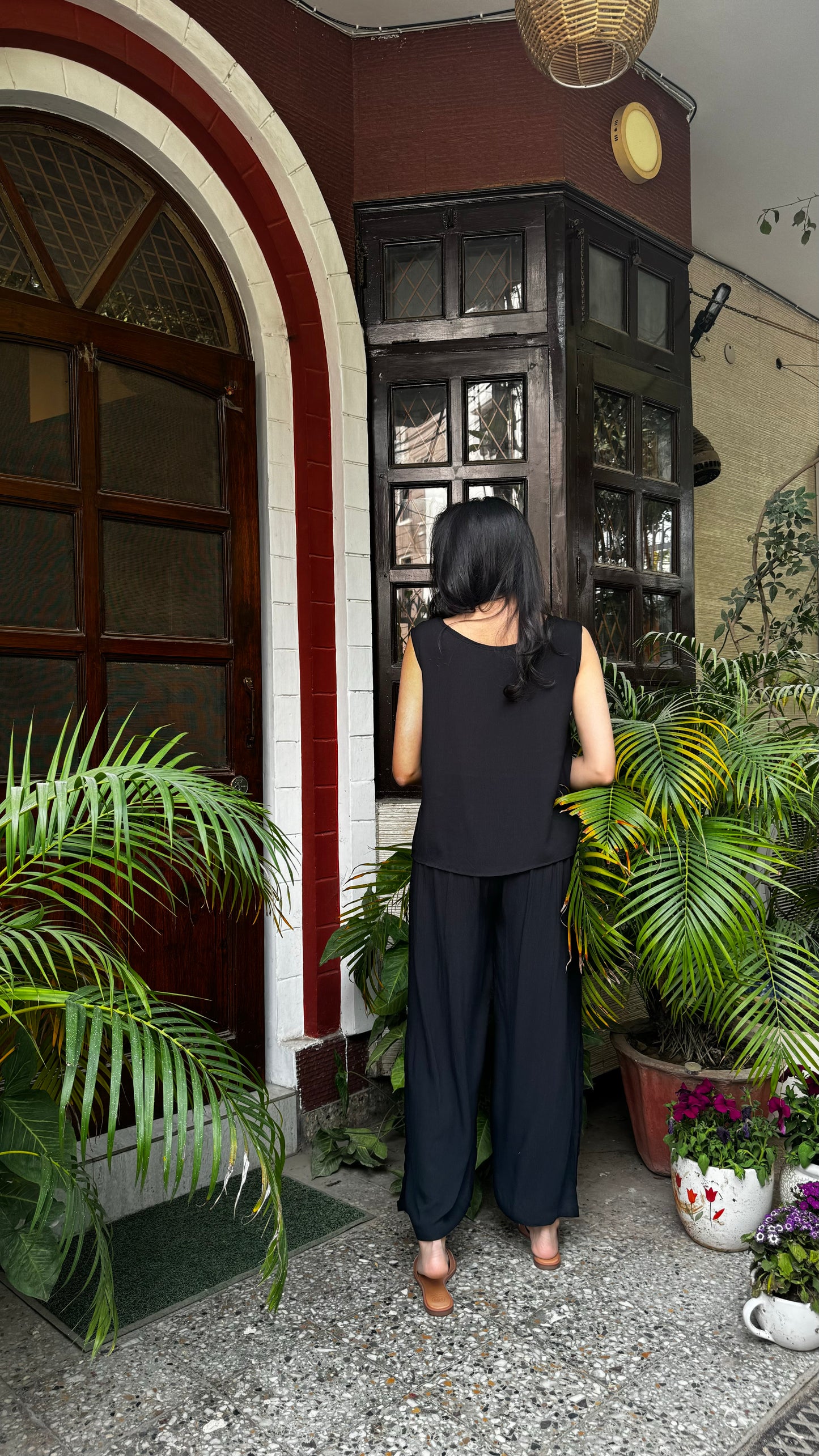 Swinging into Summer Set- Black (Premium Collection) - WITH SLEEVES FABRIC