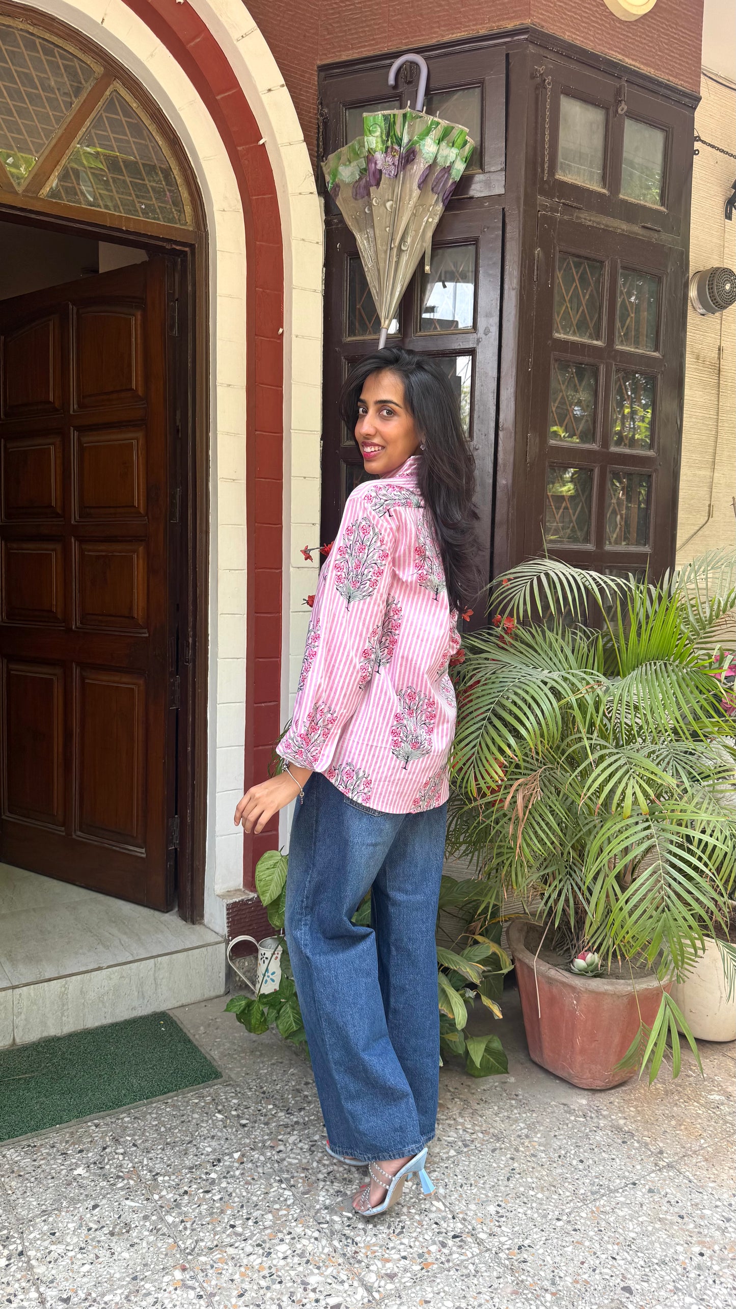 Golden Hour Casual Cotton Shirt - Pink (Premium Collection)