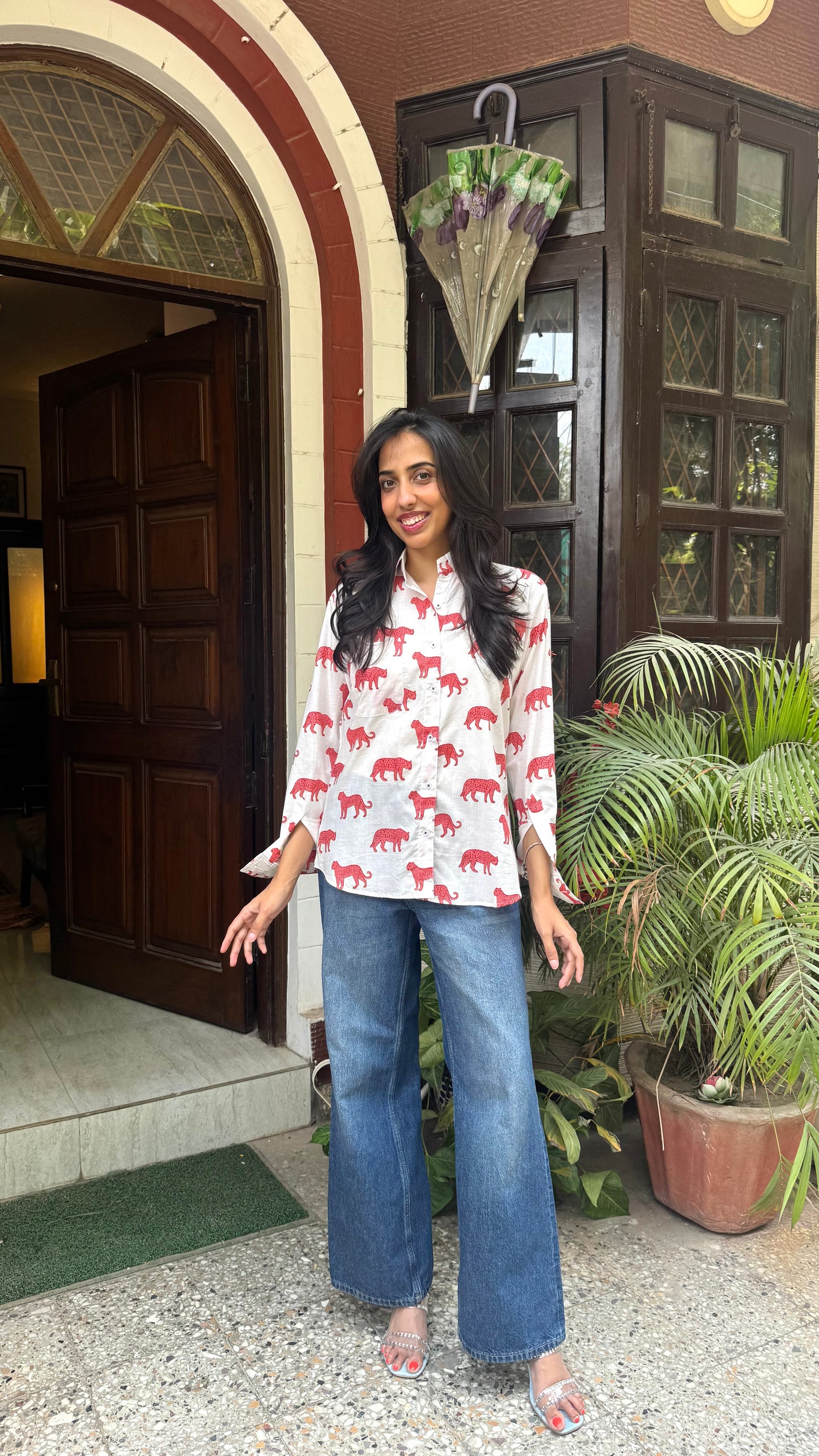 Golden Hour Casual Cotton Shirt - White (Premium Collection)