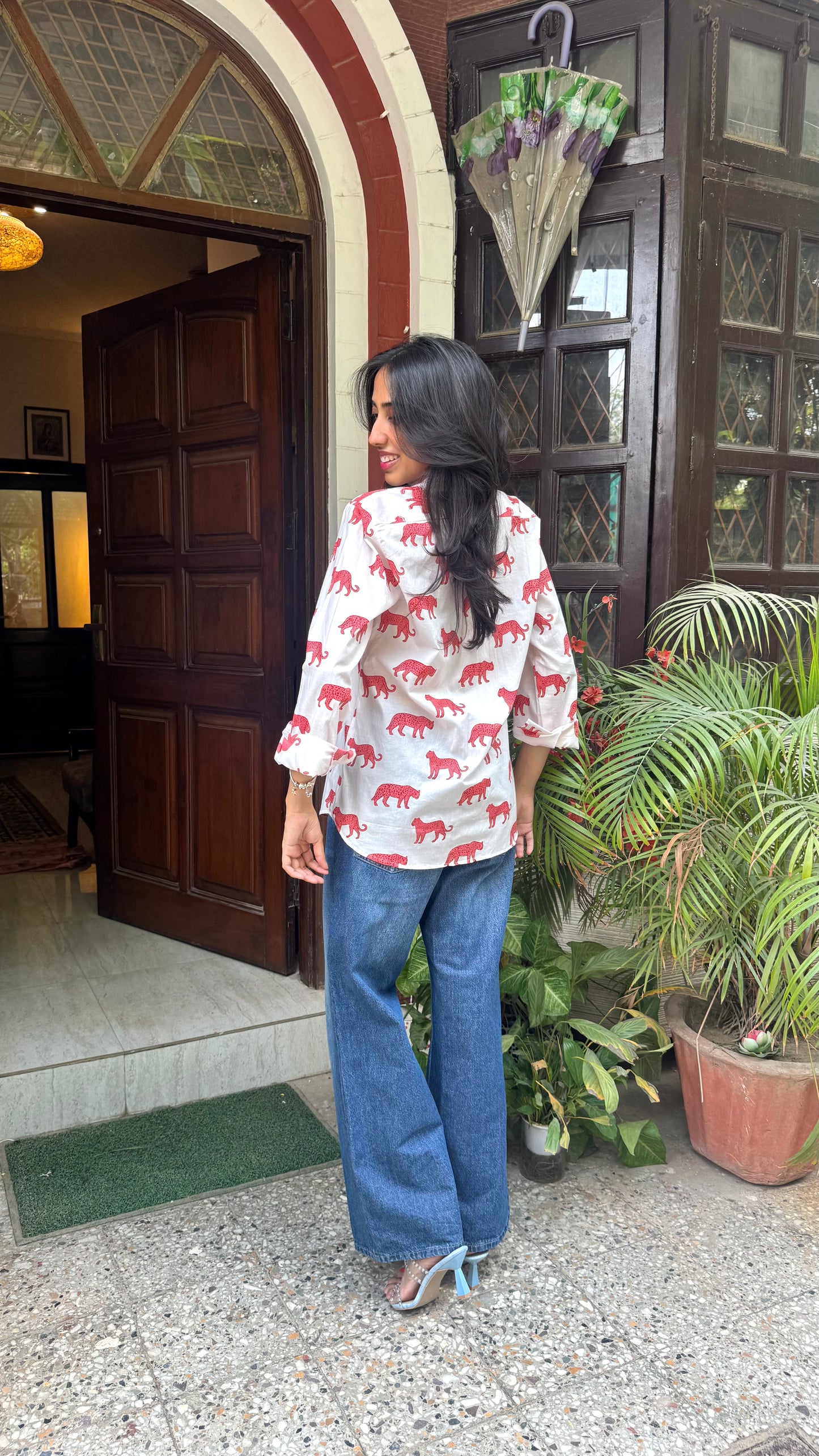 Golden Hour Casual Cotton Shirt - White (Premium Collection)