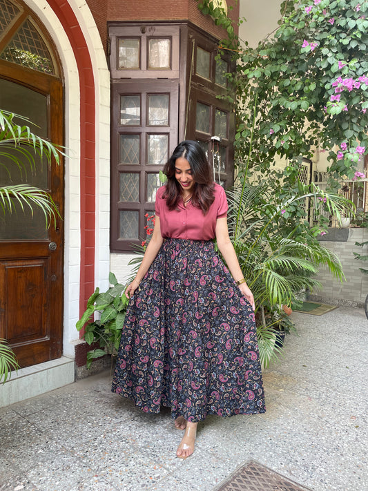 Autumn Printed Palazzo (Free Size)