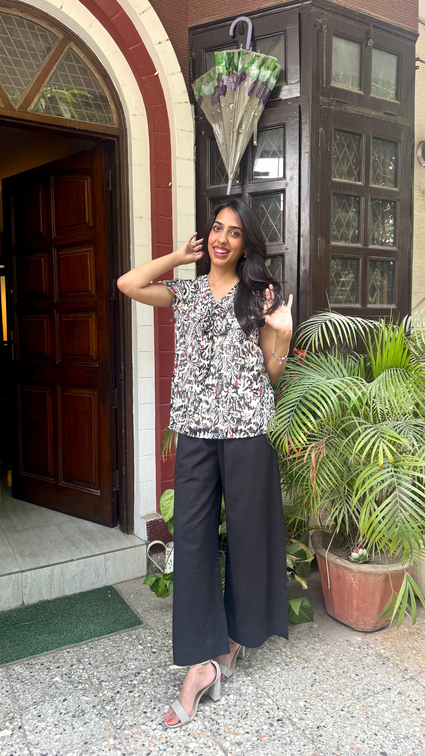 Soft Muse Bow Blouse - Black