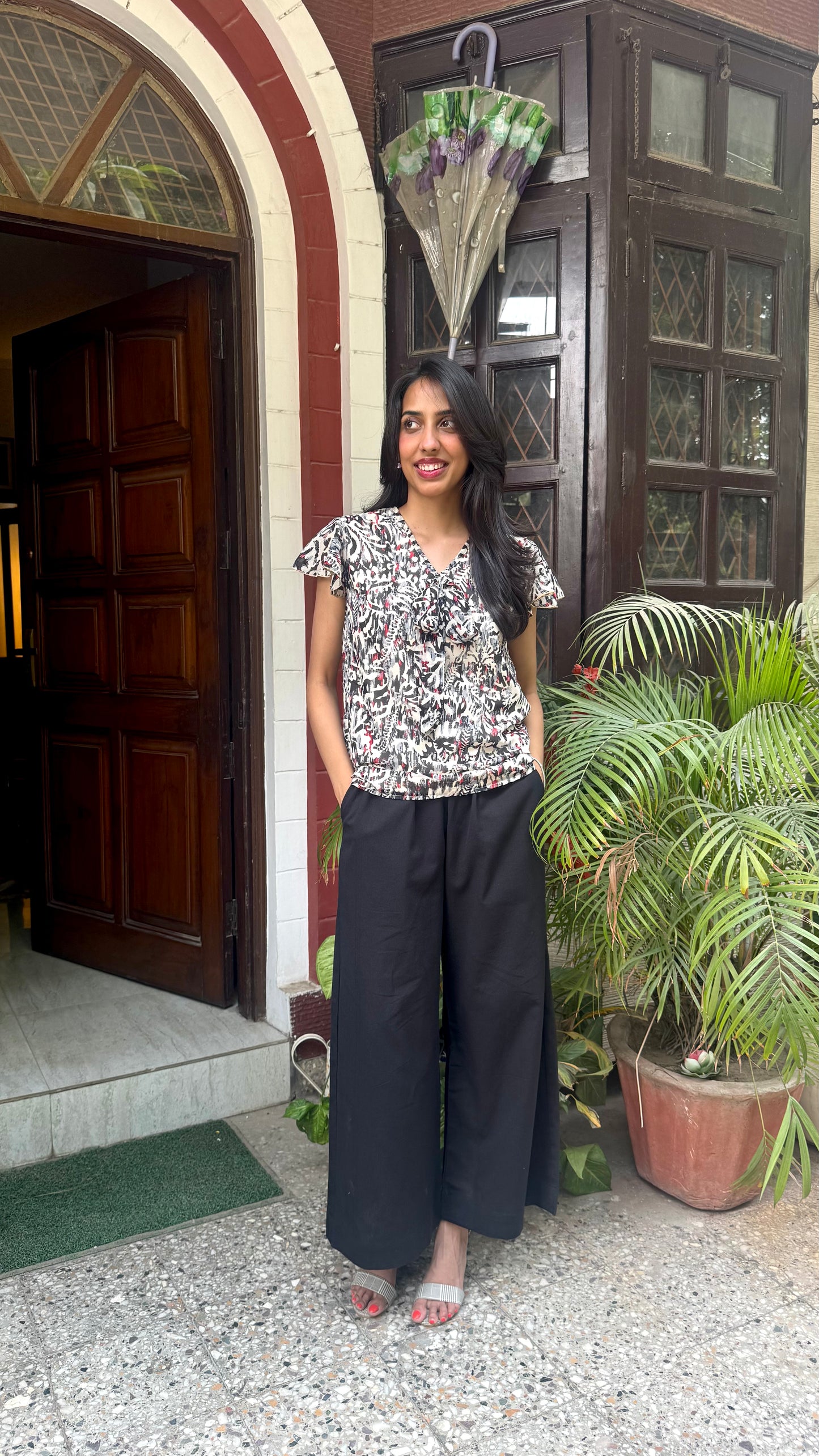 Soft Muse Bow Blouse - Black
