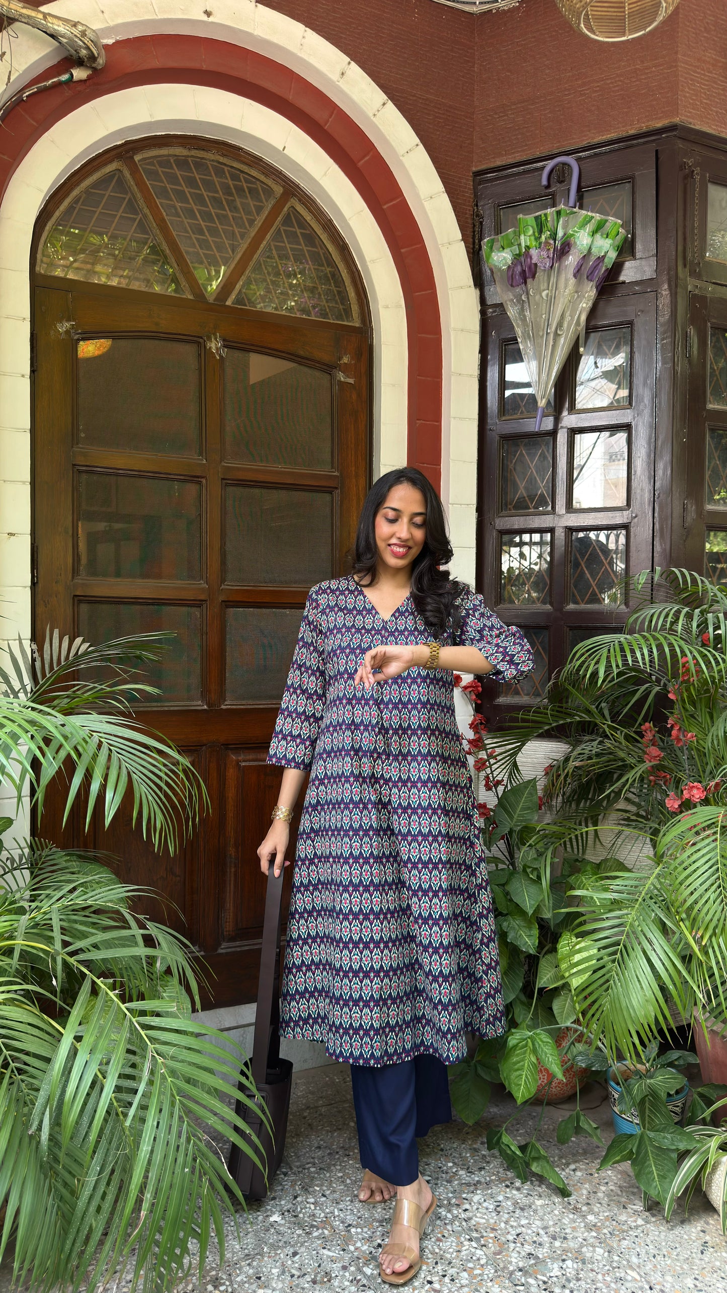 A-Line Cotton Set - Ikat (Premium Collection)