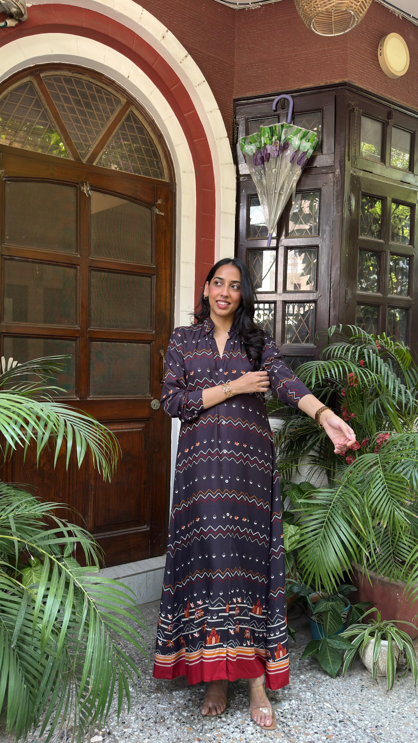 Touring India Maxi Dress - Black (Premium Collection)