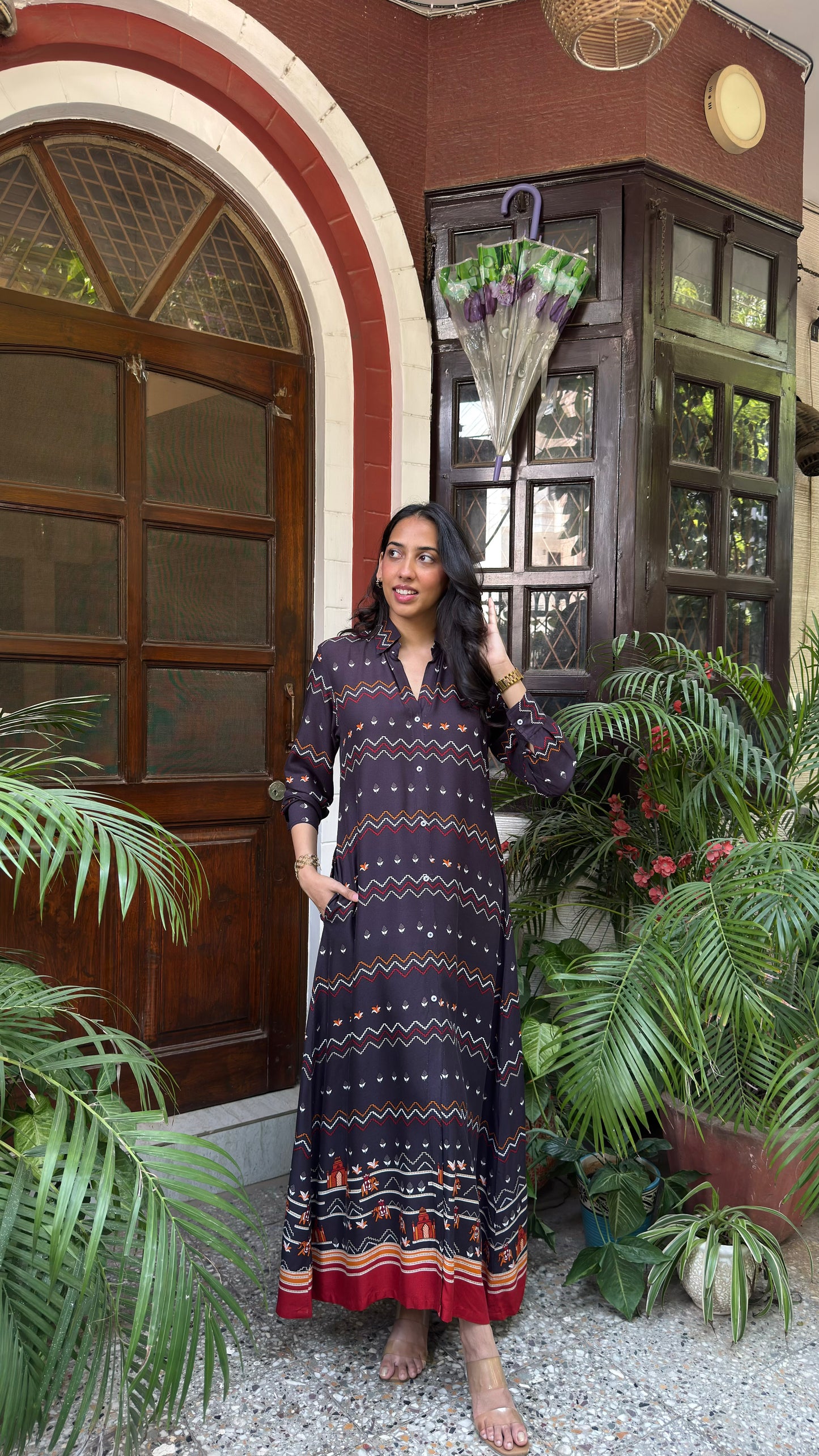Touring India Maxi Dress - Black (Premium Collection)