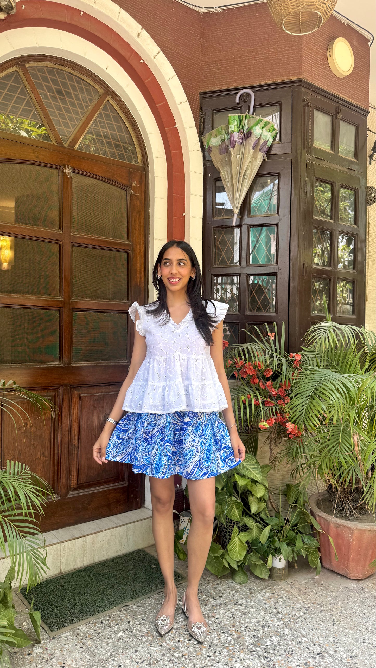 Paisley Tiered Skirt - Mini