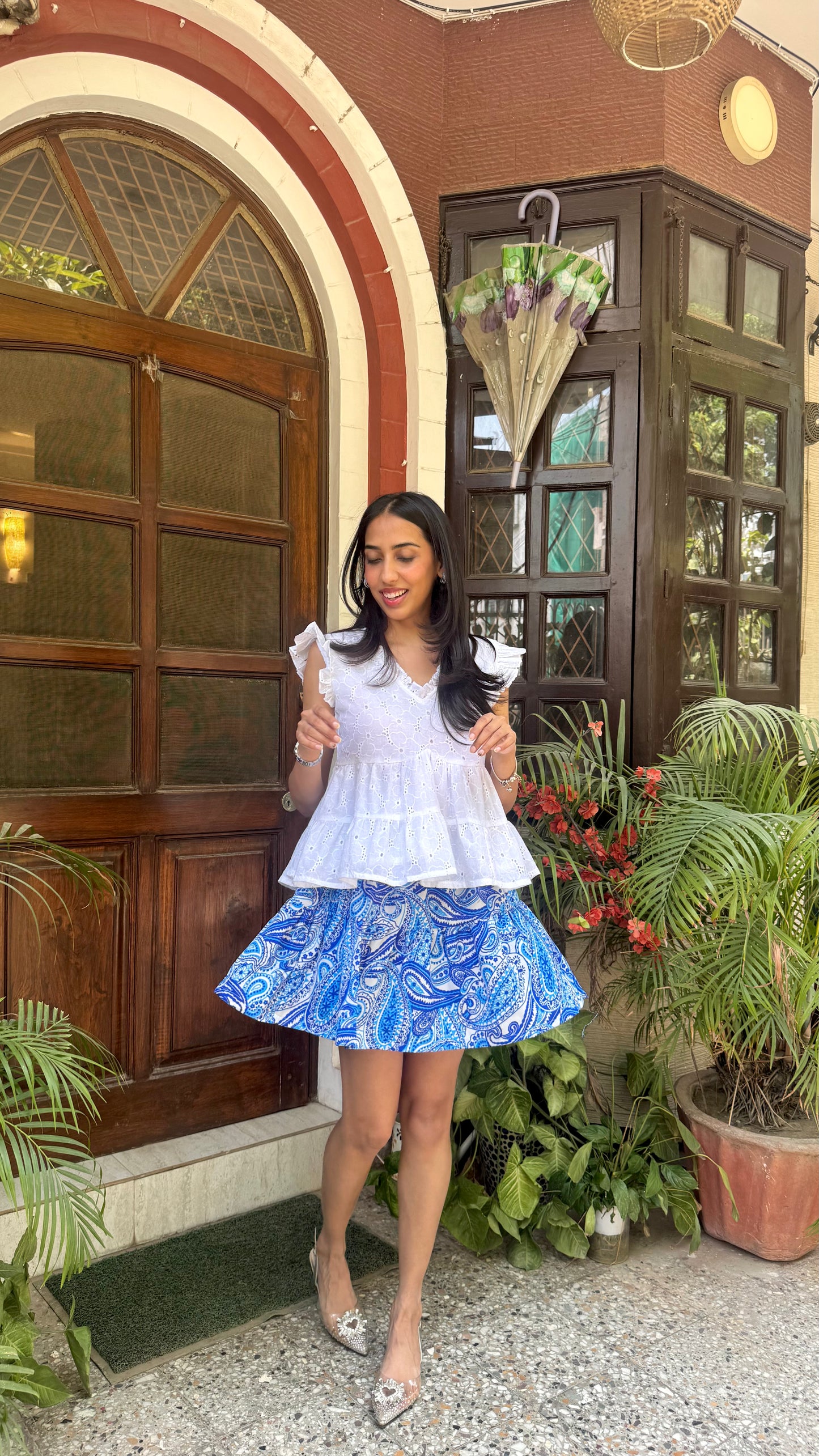 Paisley Tiered Skirt - Mini