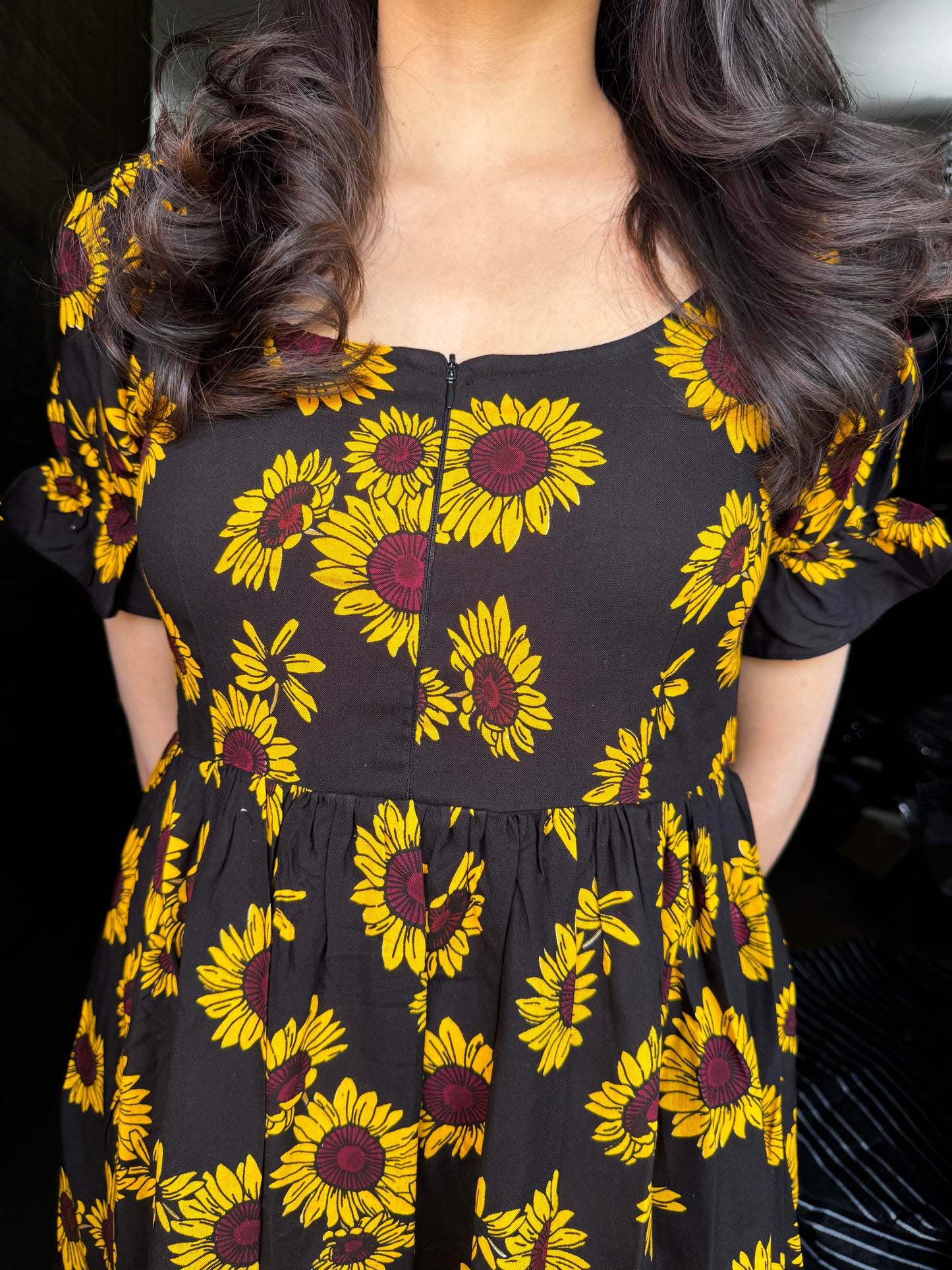 Maternity SunFlower Tiered Maxi (Luxe Collection)