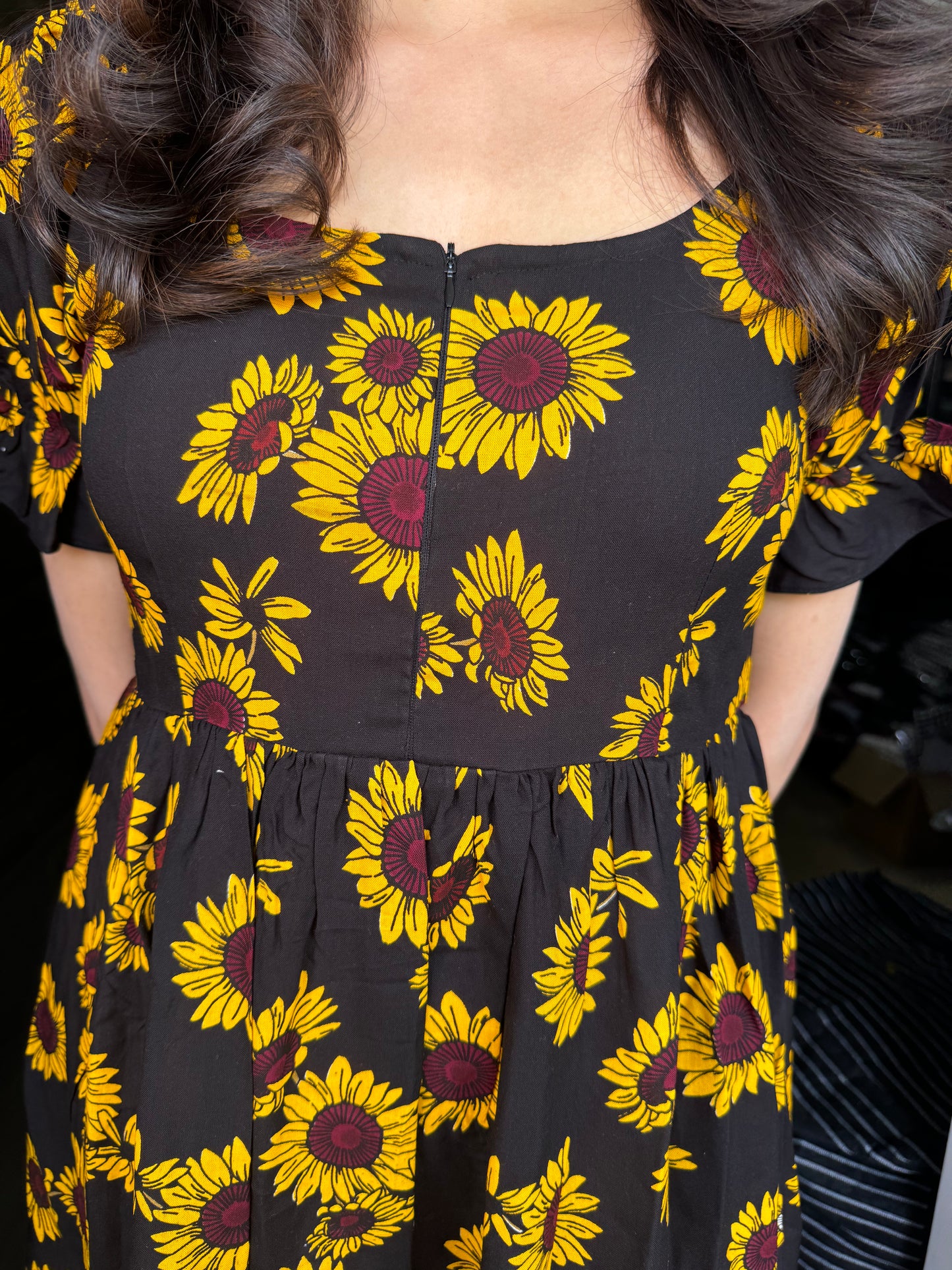 Maternity SunFlower Tiered Maxi (Luxe Collection)