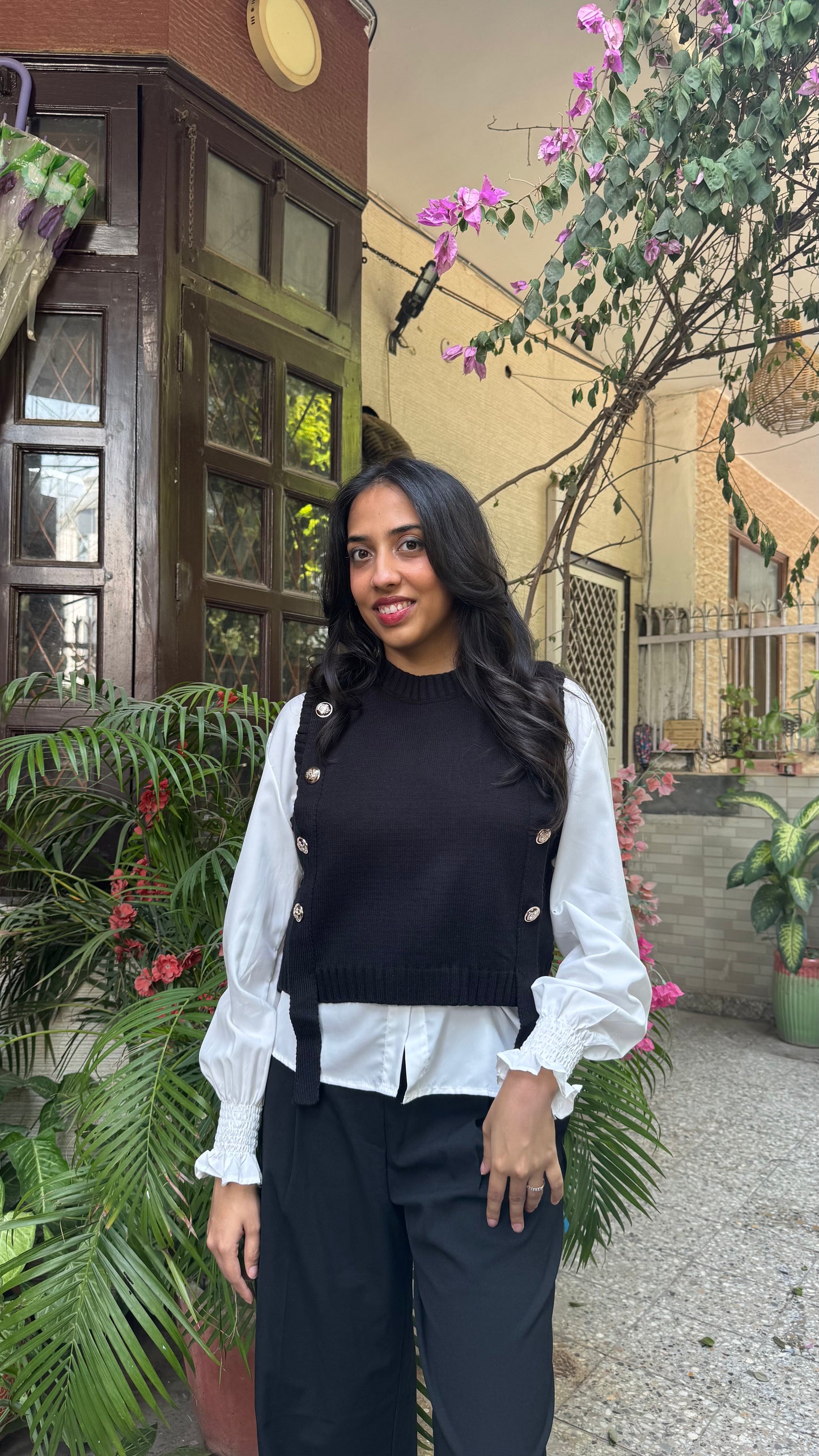 Old Money Shirt & Sweater Set - Black