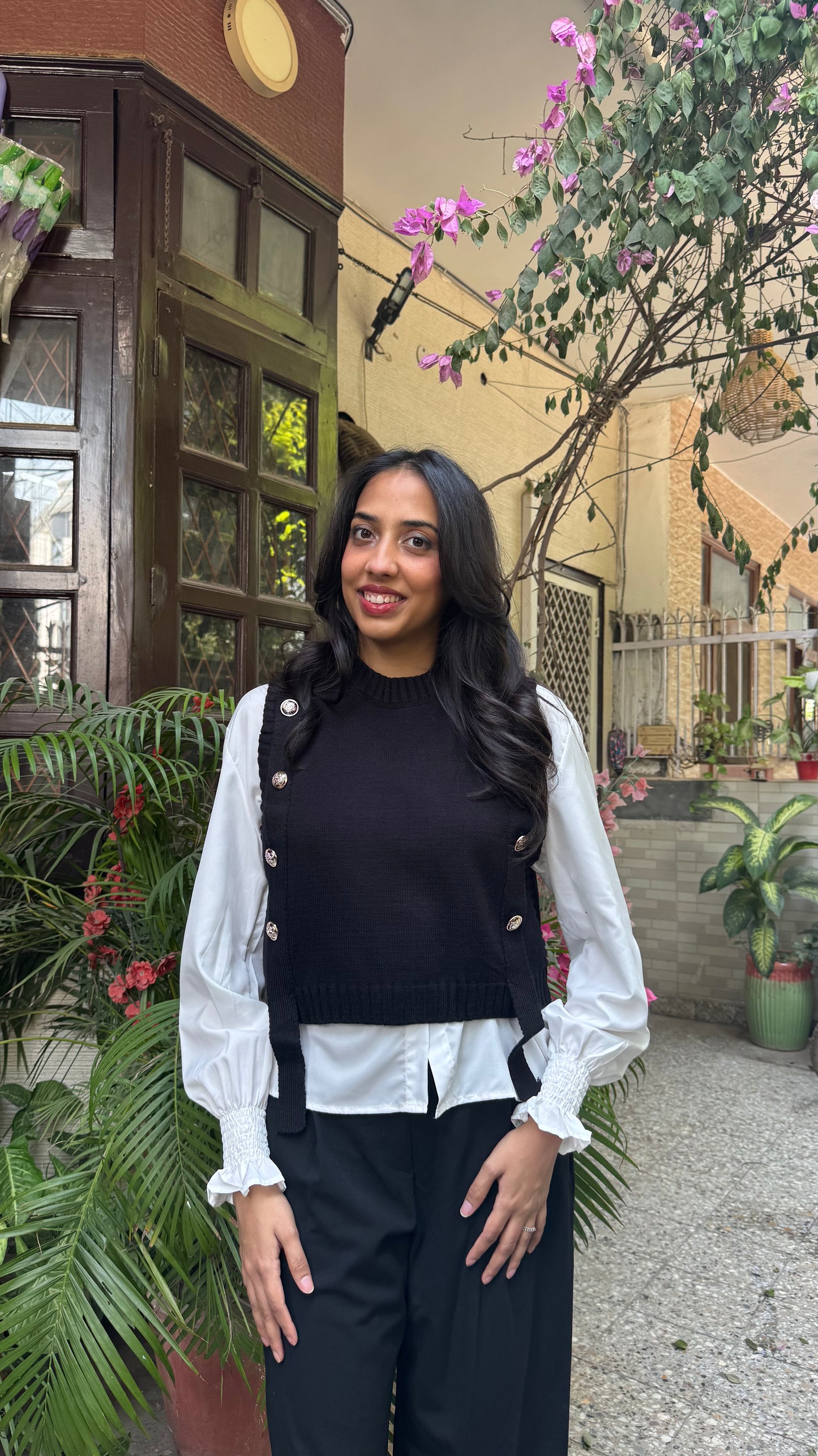 Old Money Shirt & Sweater Set - Black