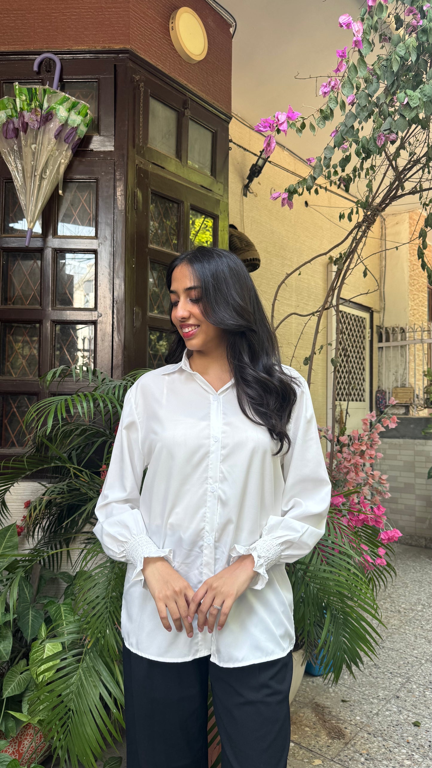 Old Money Shirt & Sweater Set - White