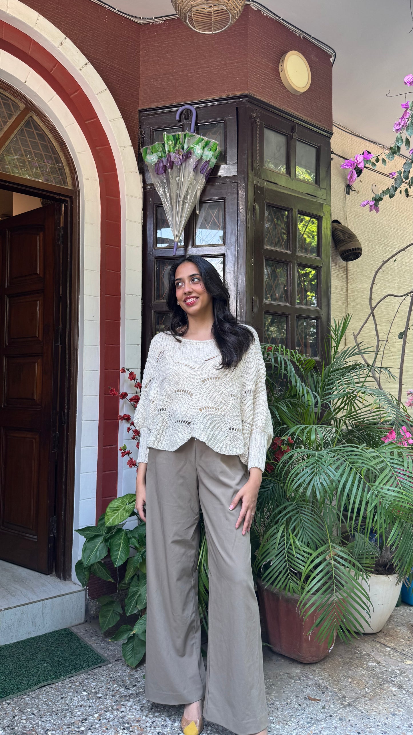 Butterfly Knit Sweater - White (Free Size)