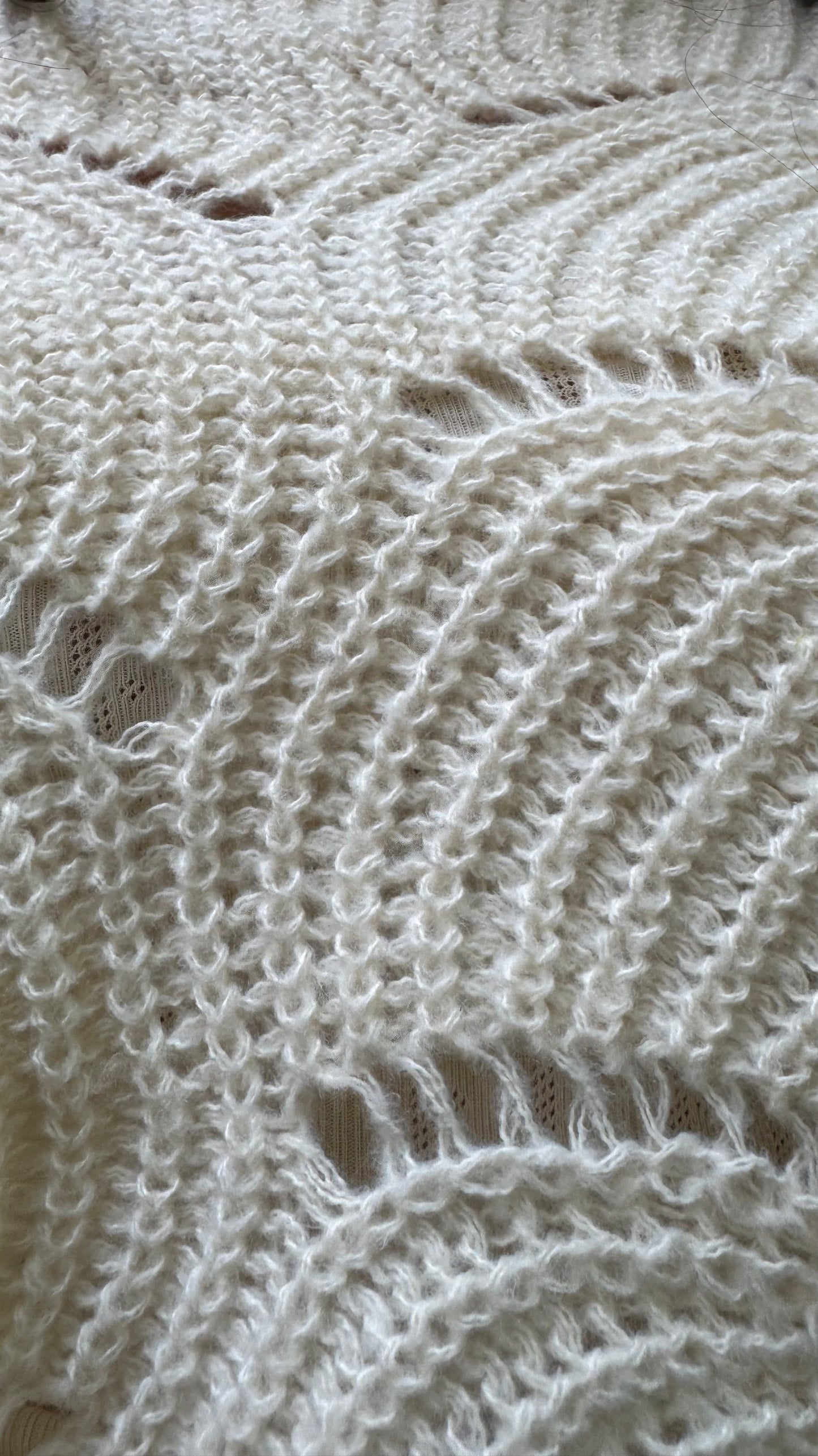 Butterfly Knit Sweater - White (Free Size)