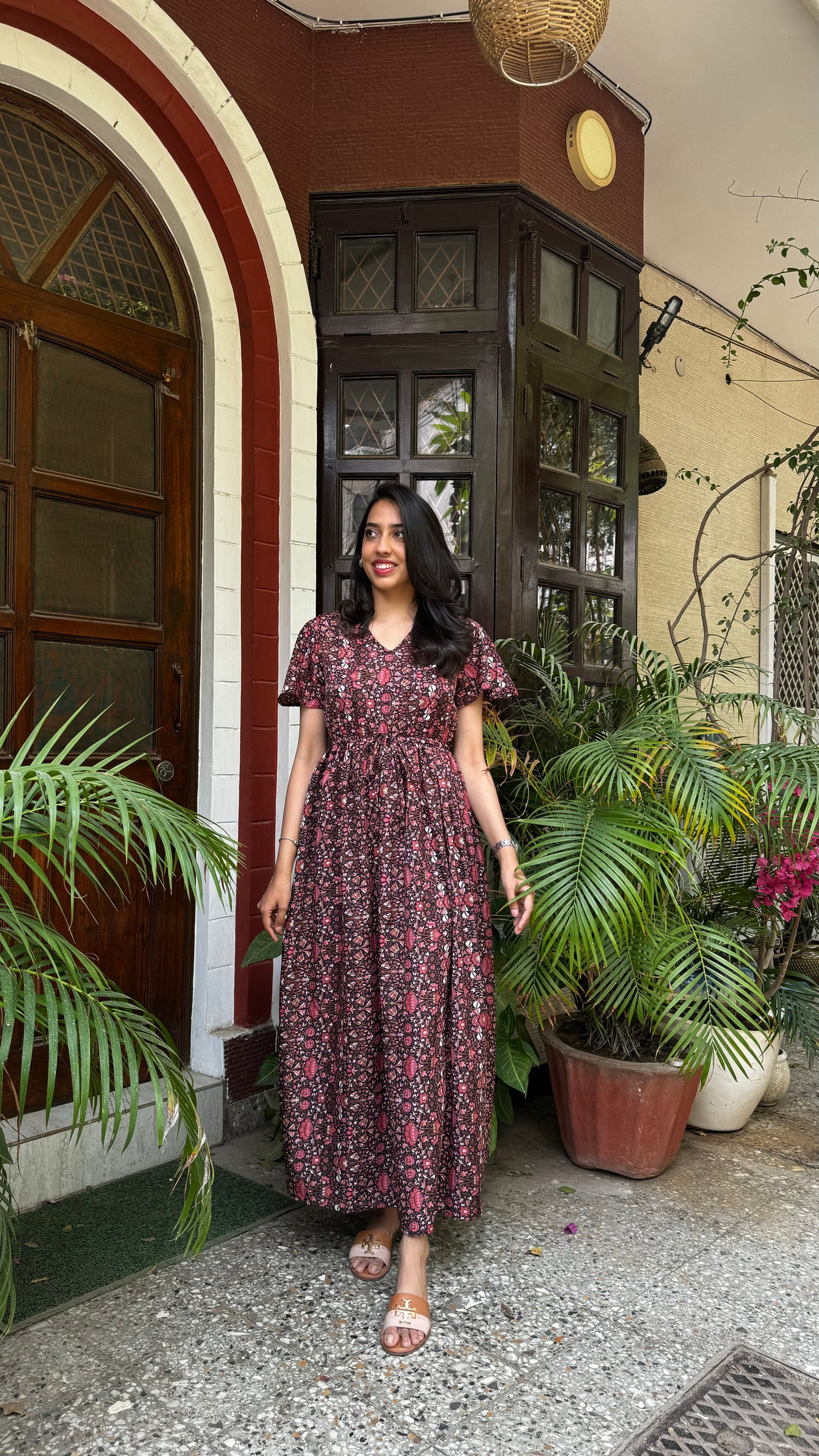 Glee Lounge Dress - Floral Pink