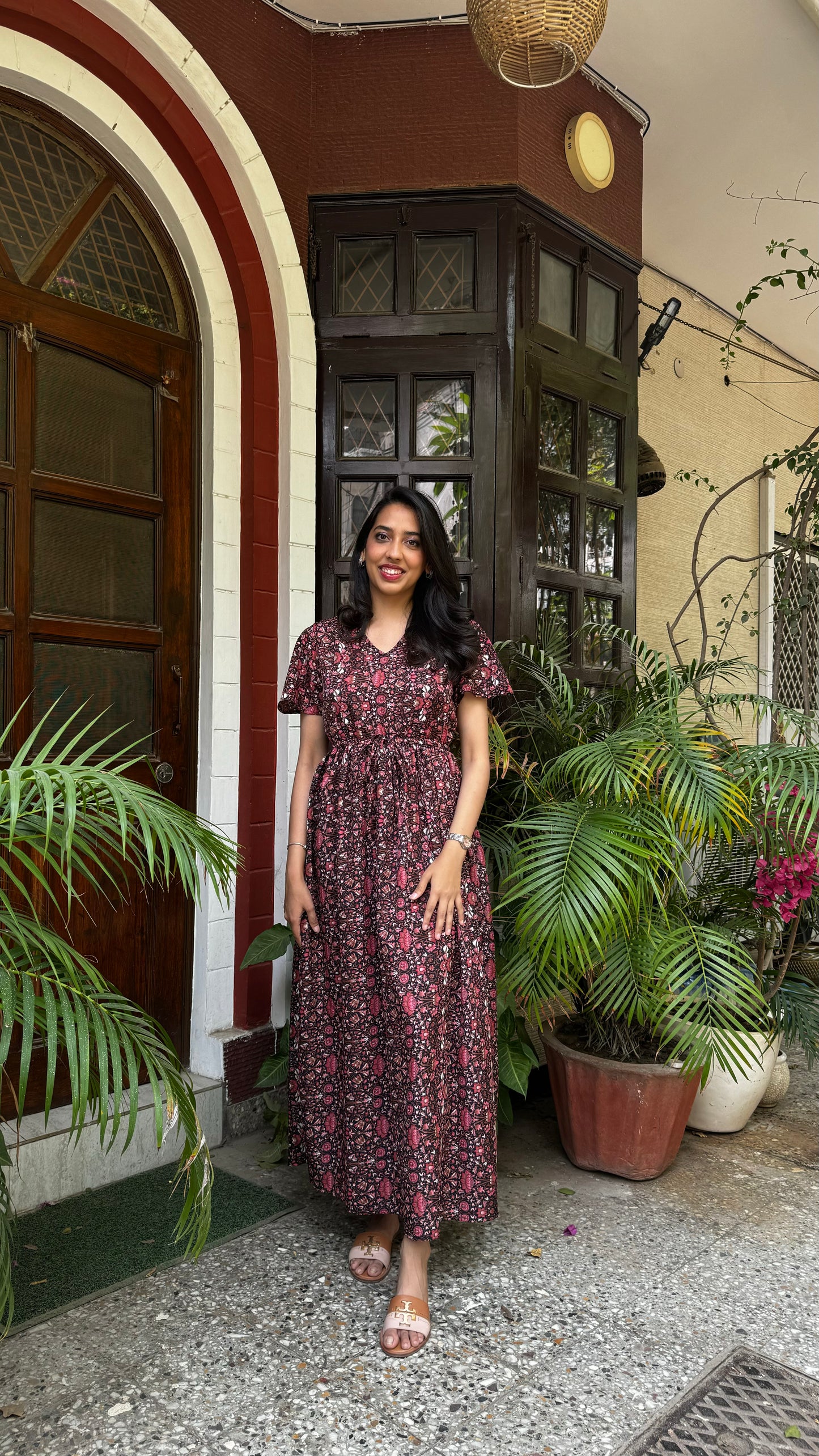 Glee Lounge Dress - Floral Pink