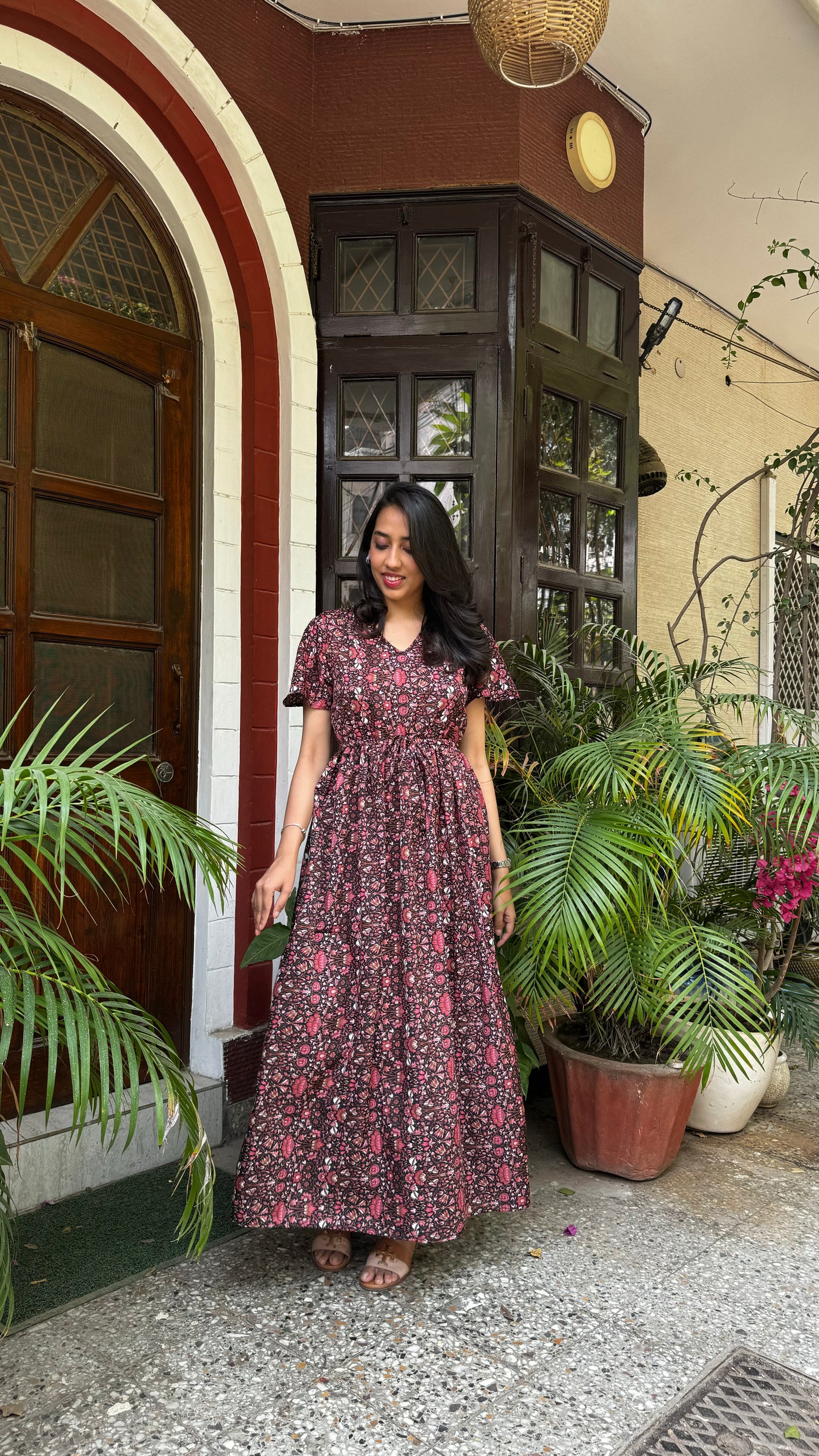 Glee Lounge Dress - Floral Pink