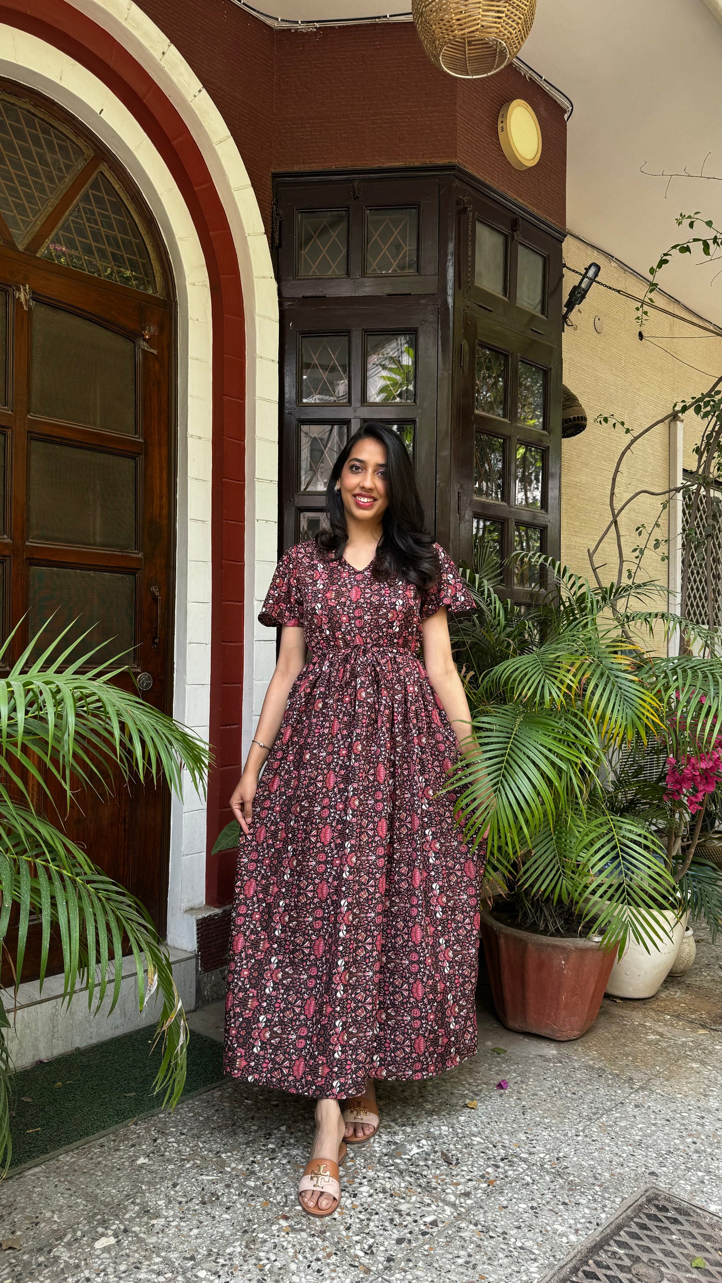 Glee Lounge Dress - Floral Pink