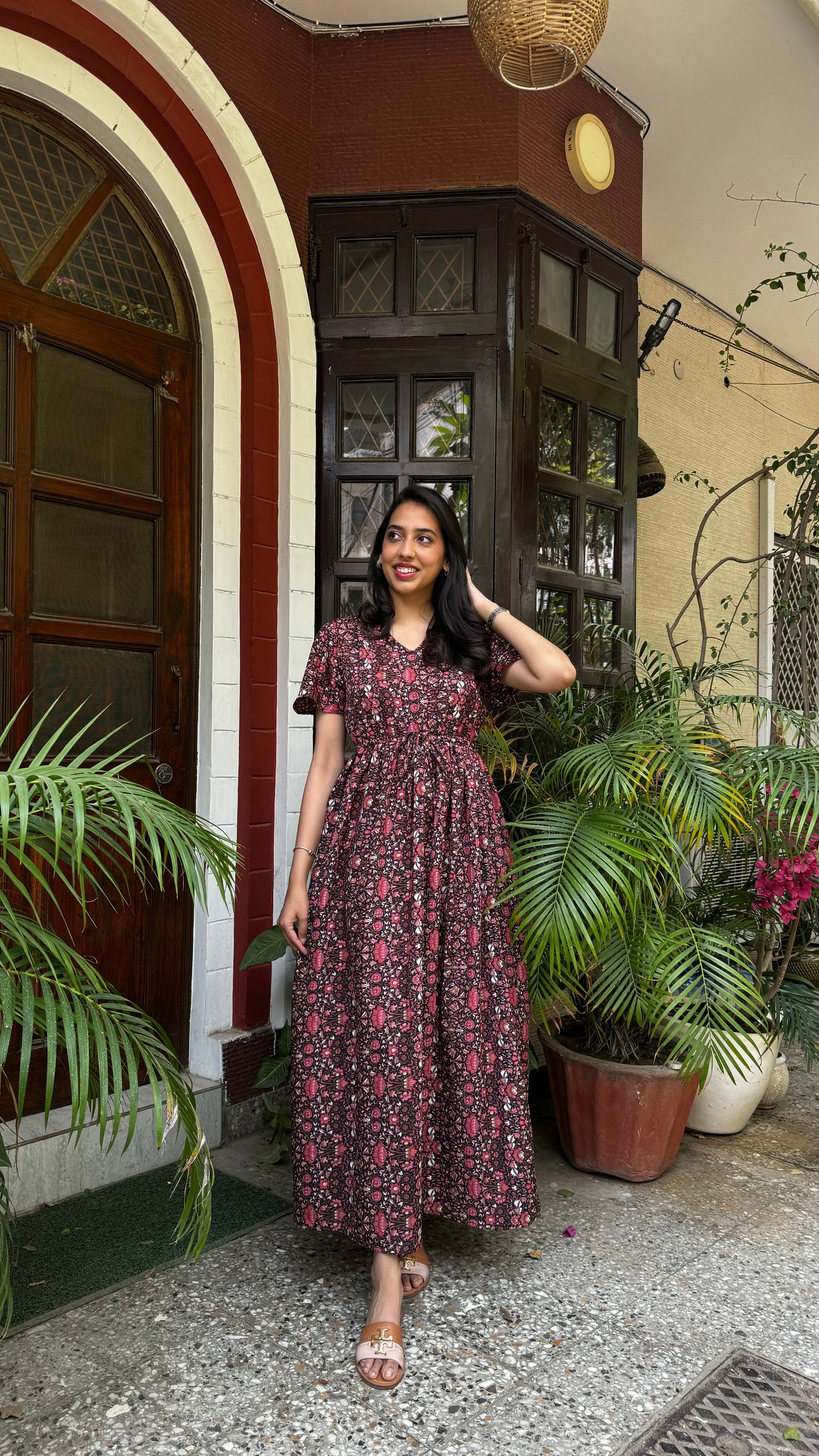 Glee Lounge Dress - Floral Pink