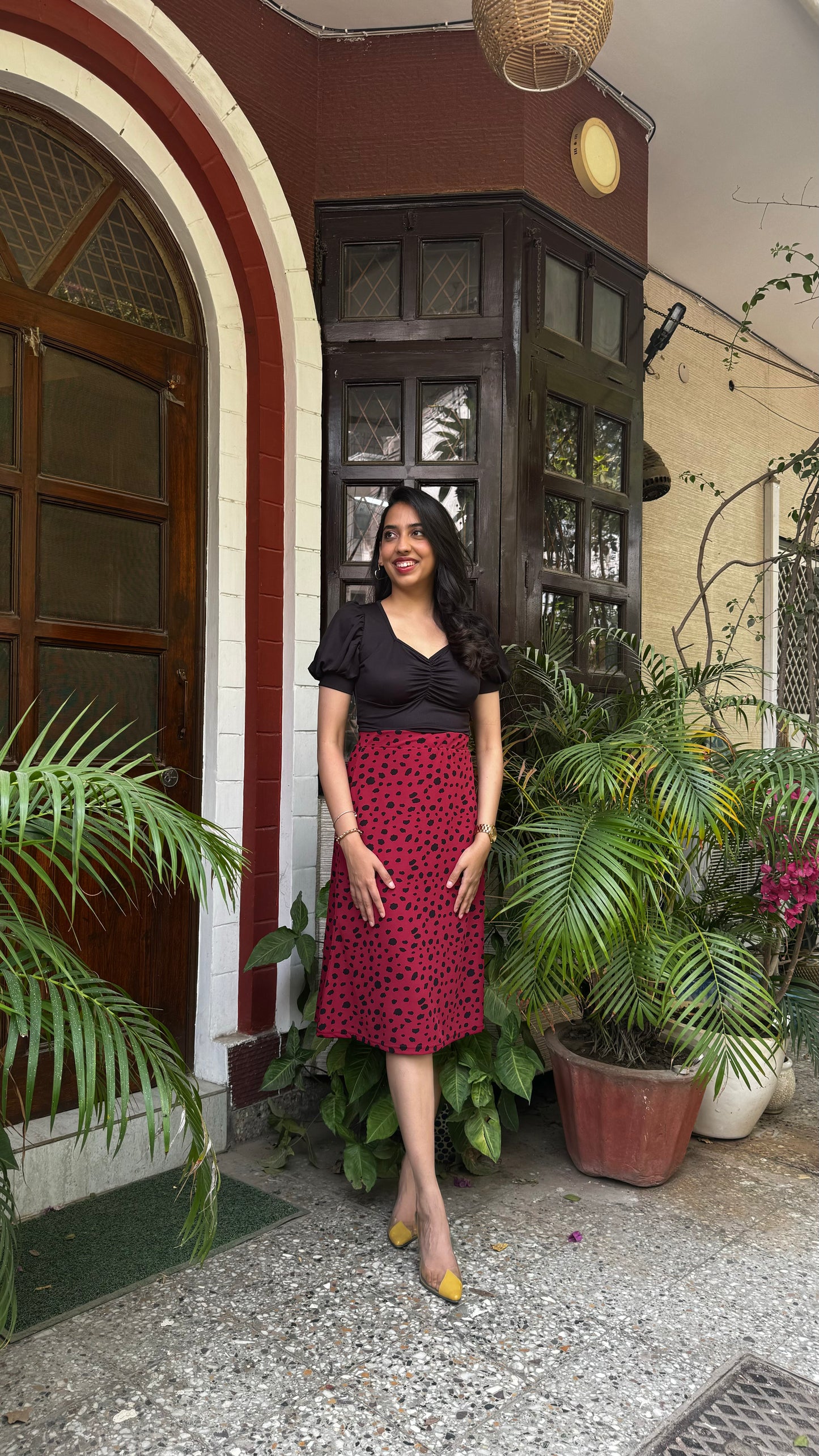 Spotlight Skirt & Top Set- Maroon