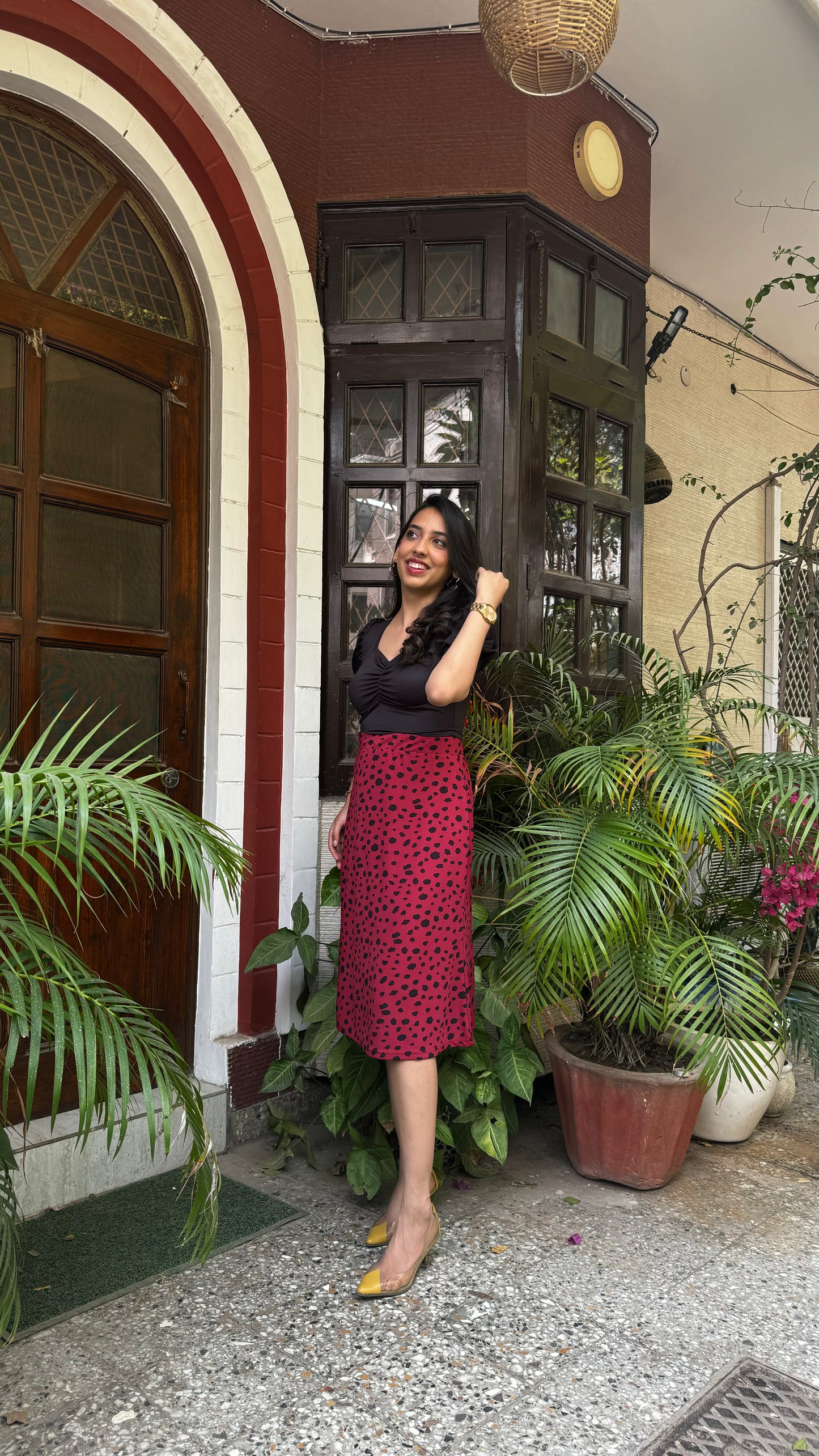 Spotlight Skirt & Top Set- Maroon
