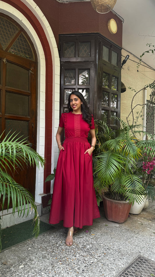 Flutter Top - Maroon