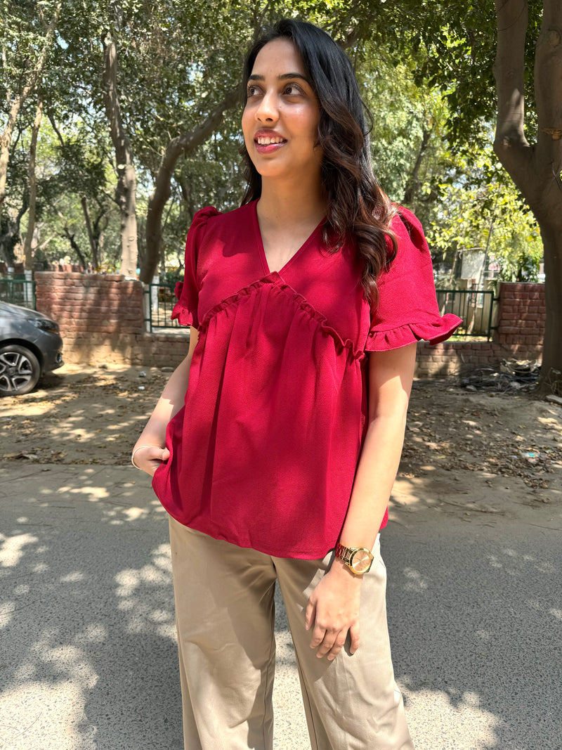 Alia Top - Burgundy