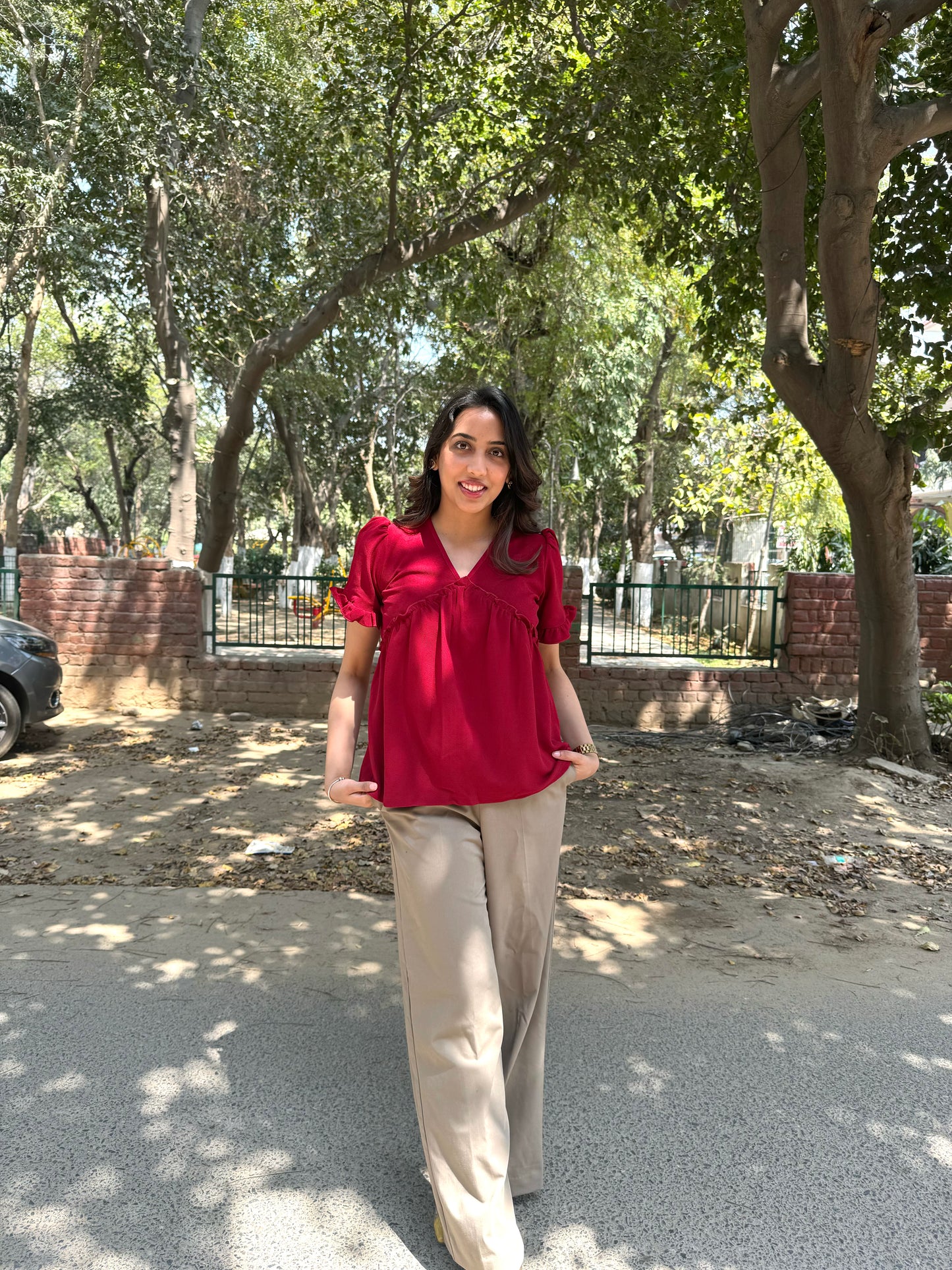 Alia Top - Burgundy
