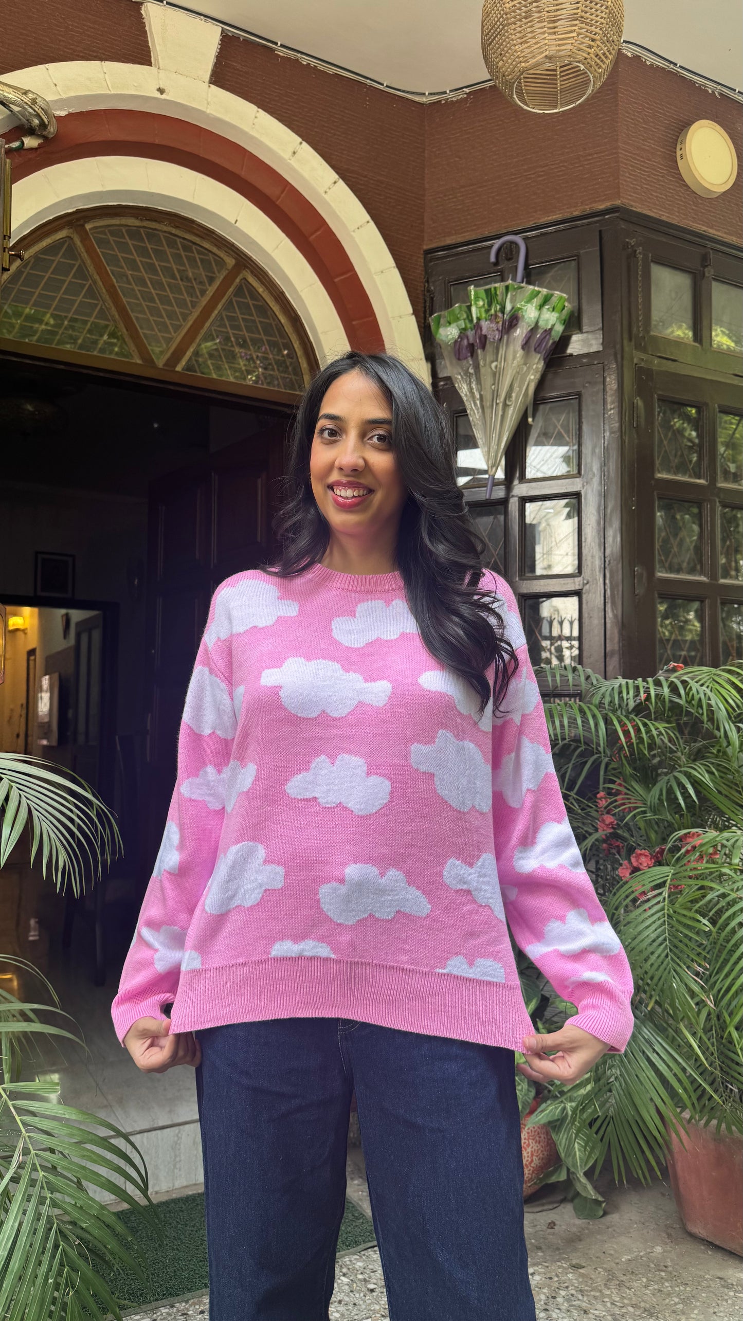 Day Dream Comfort Sweater - Cloud (Free Size)