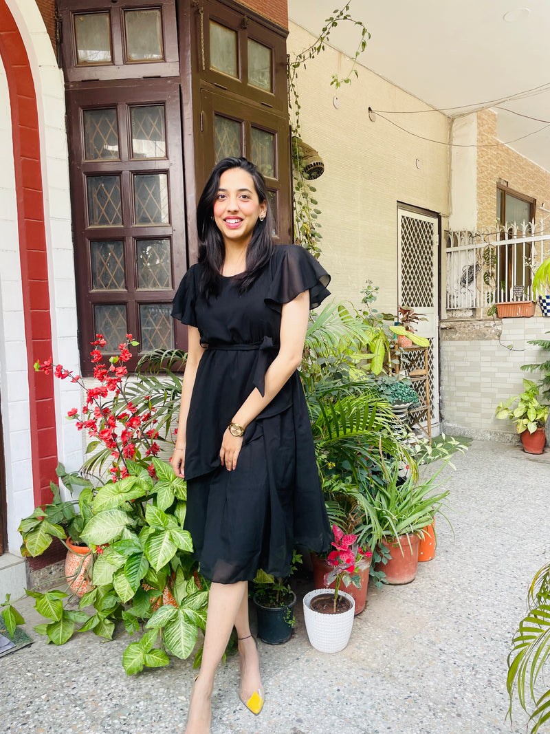 Black Georgette Dress