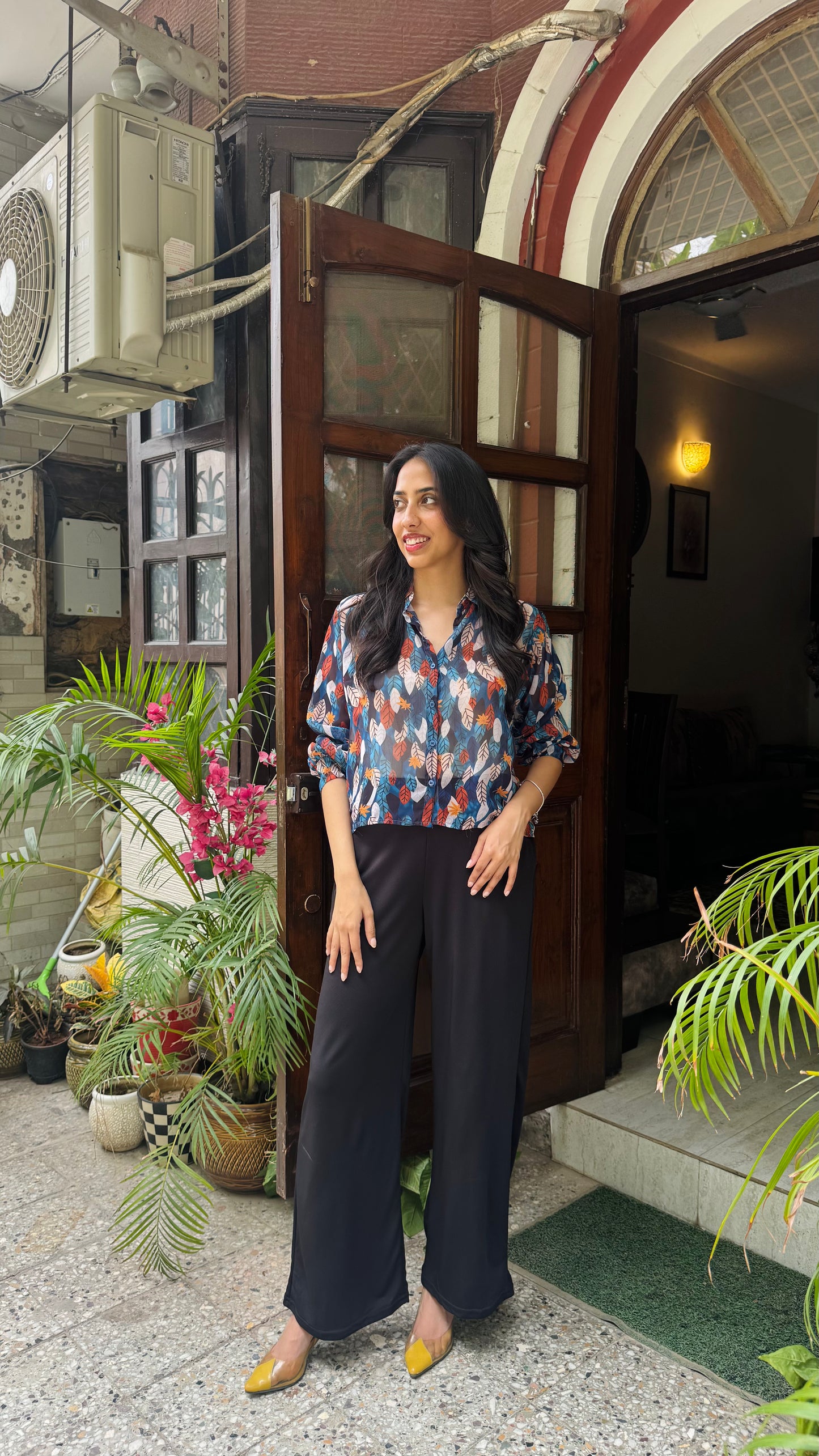 Sheer Gardenia Shirt - Blue