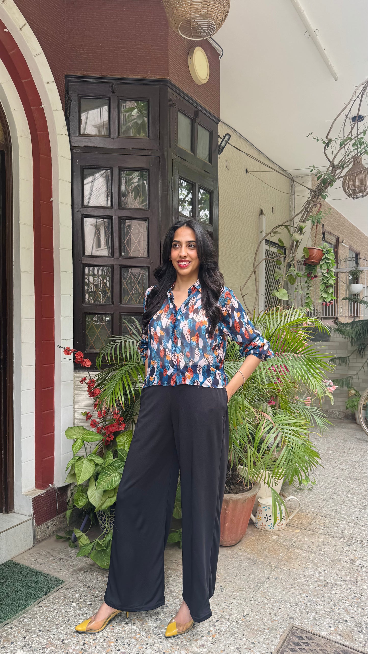 Sheer Gardenia Shirt - Blue
