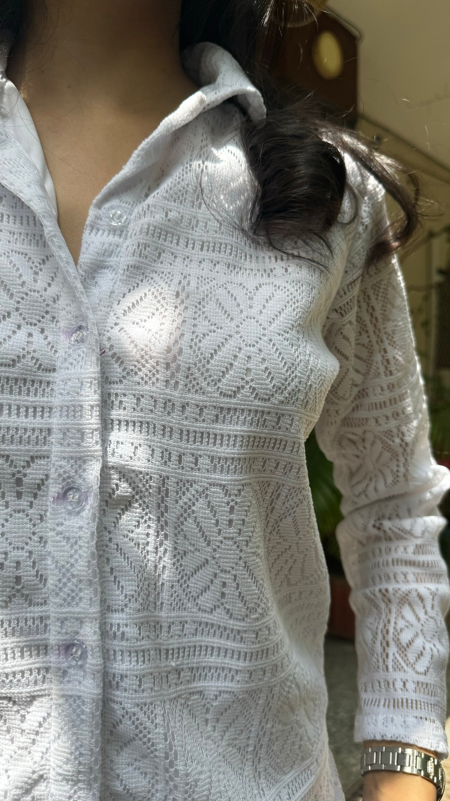 Crochet Inspired Co-Ord Set - White