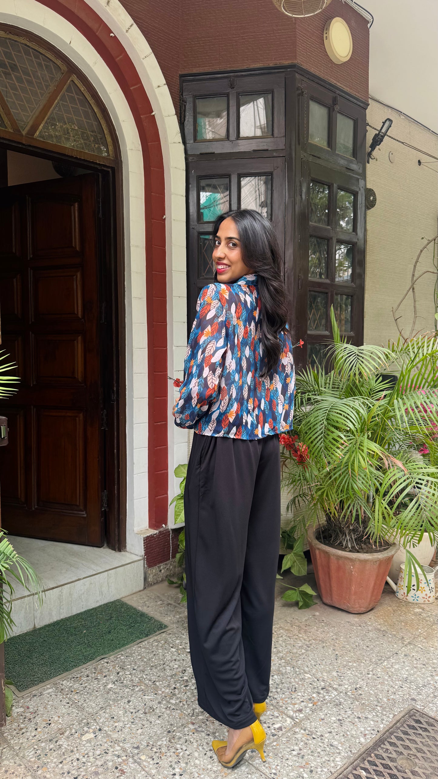 Sheer Gardenia Shirt - Blue