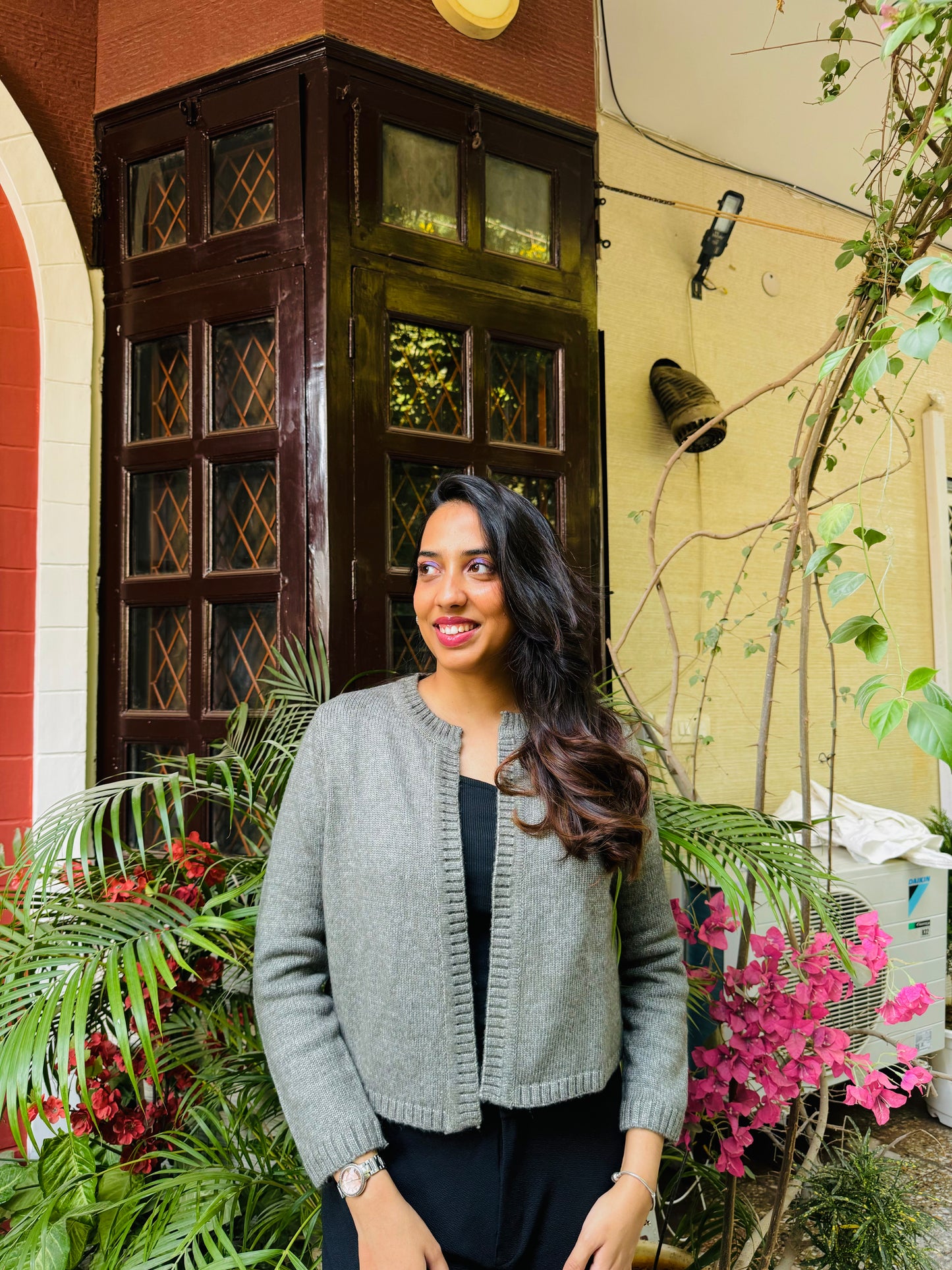 Warm Grey Cardigan (Free Size)