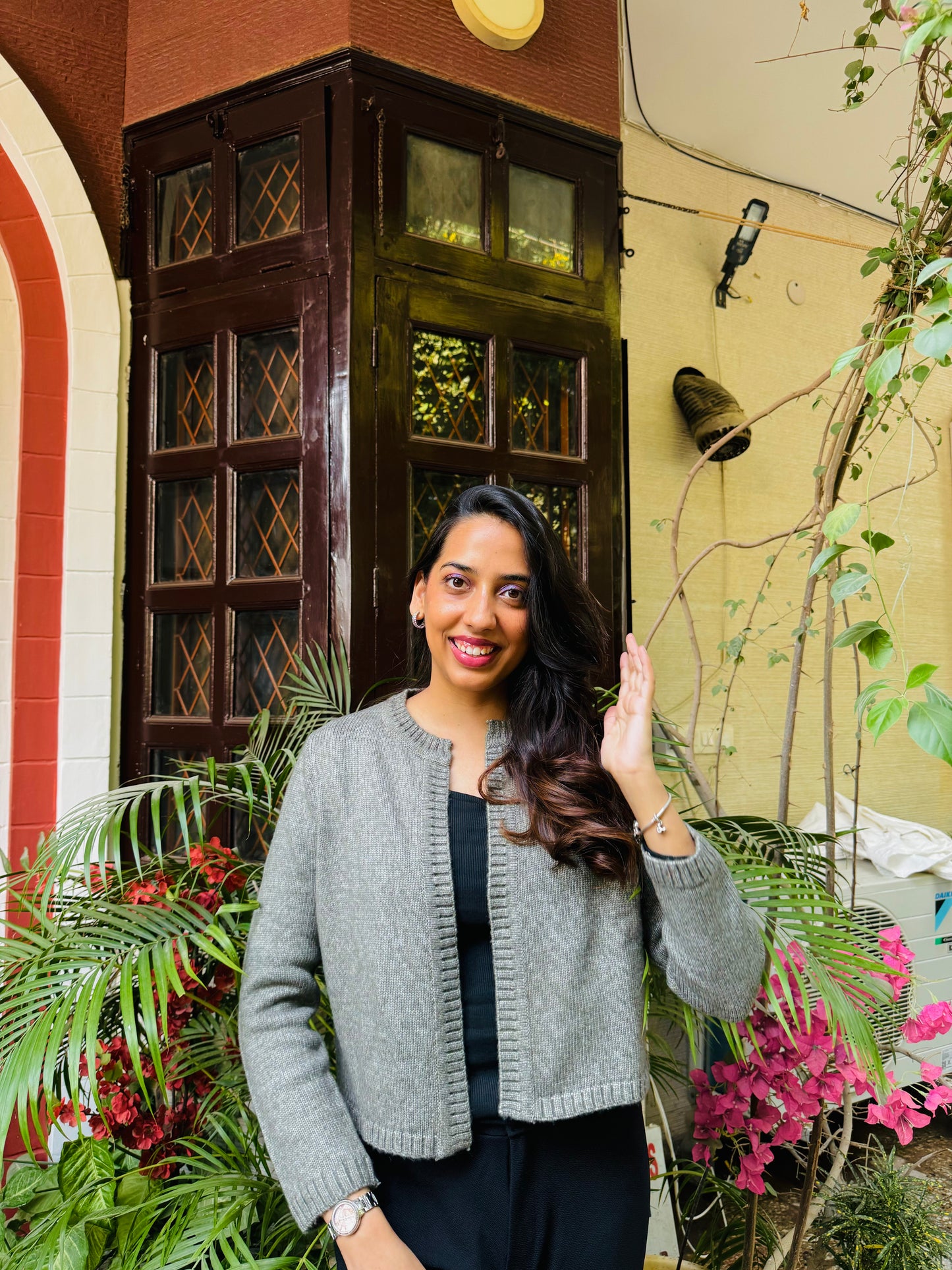 Warm Grey Cardigan (Free Size)